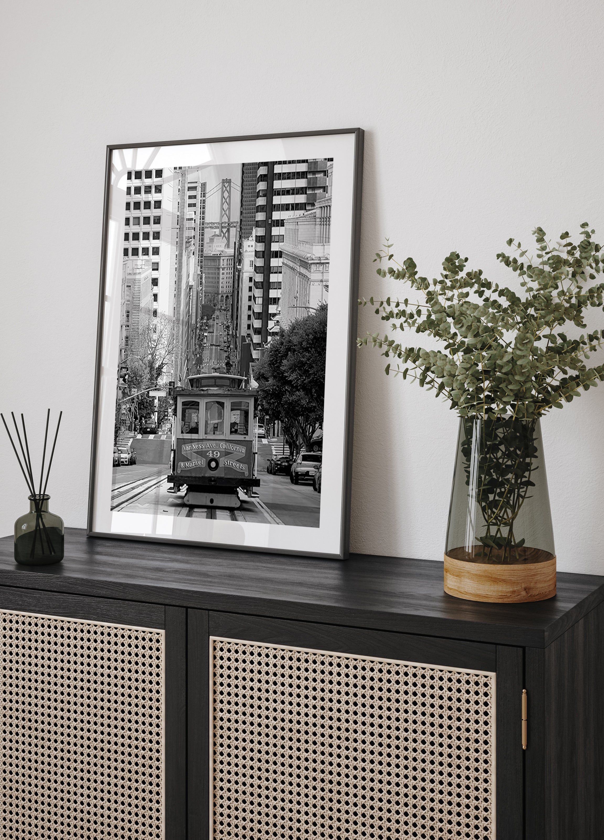 San Francisco Cable Car and Skyline Plakat - Posterbox.dk