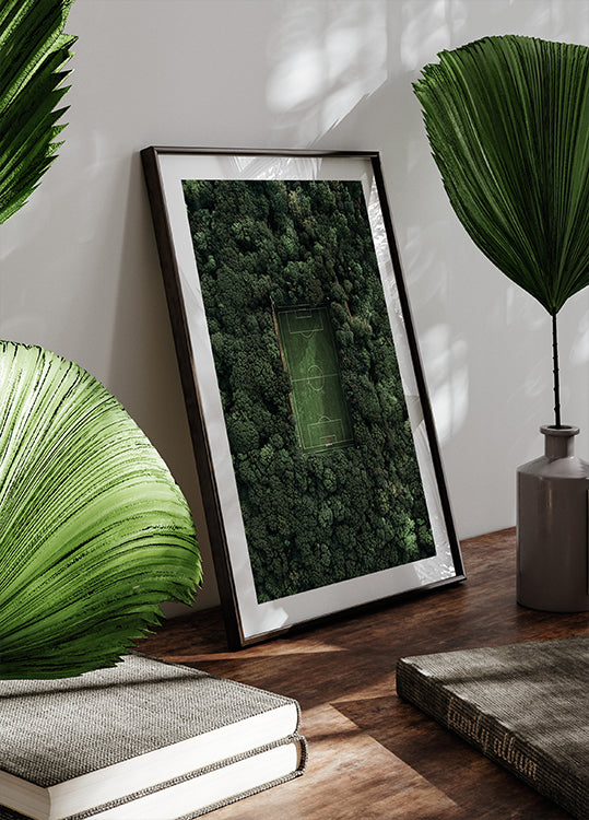 Soccer Field In The Forest Plakat - Posterbox.dk