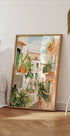 Sunlit Balconies, Mediterranean Courtyard Plakat - Posterbox.dk