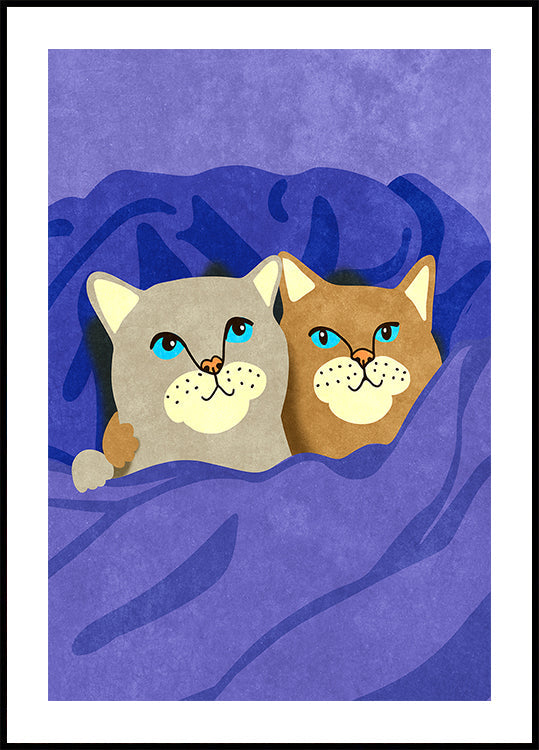 Cats in Bed - Posterbox