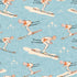 Winter Sports   Retro Vintage Ski Blue Plakat - Posterbox