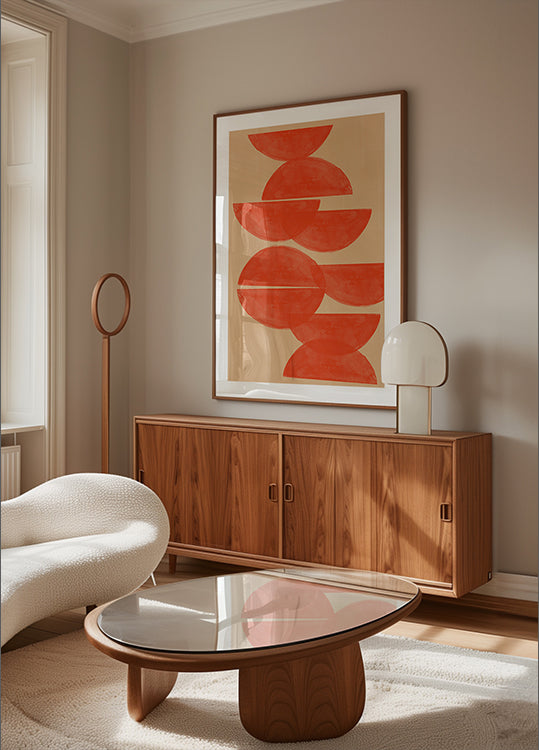 Crimson Symmetry Plakat - Posterbox