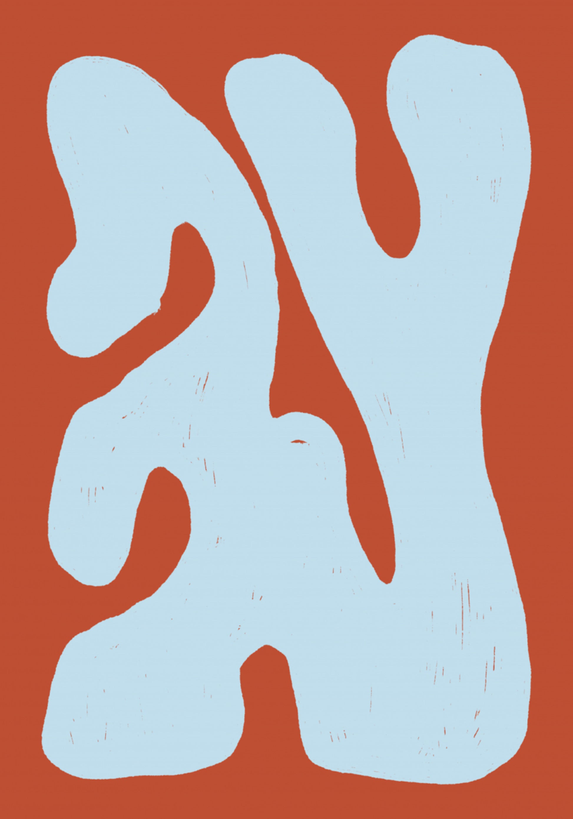 Terracotta Blue Shapes