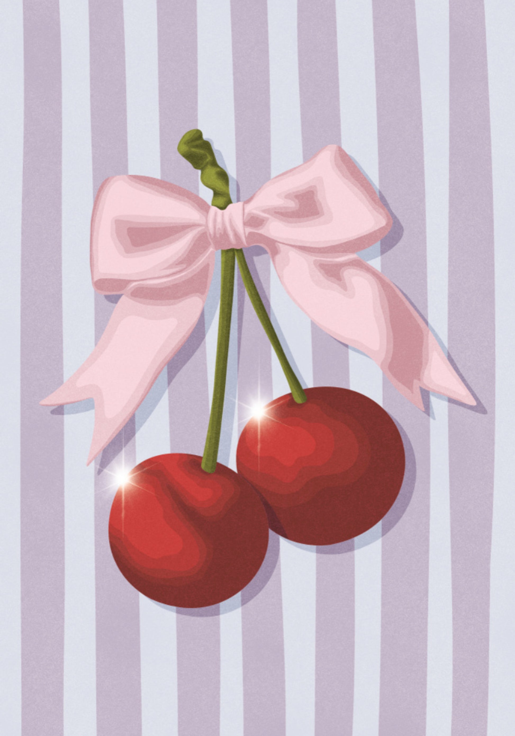 Cerises arc-en-ciel roses douces