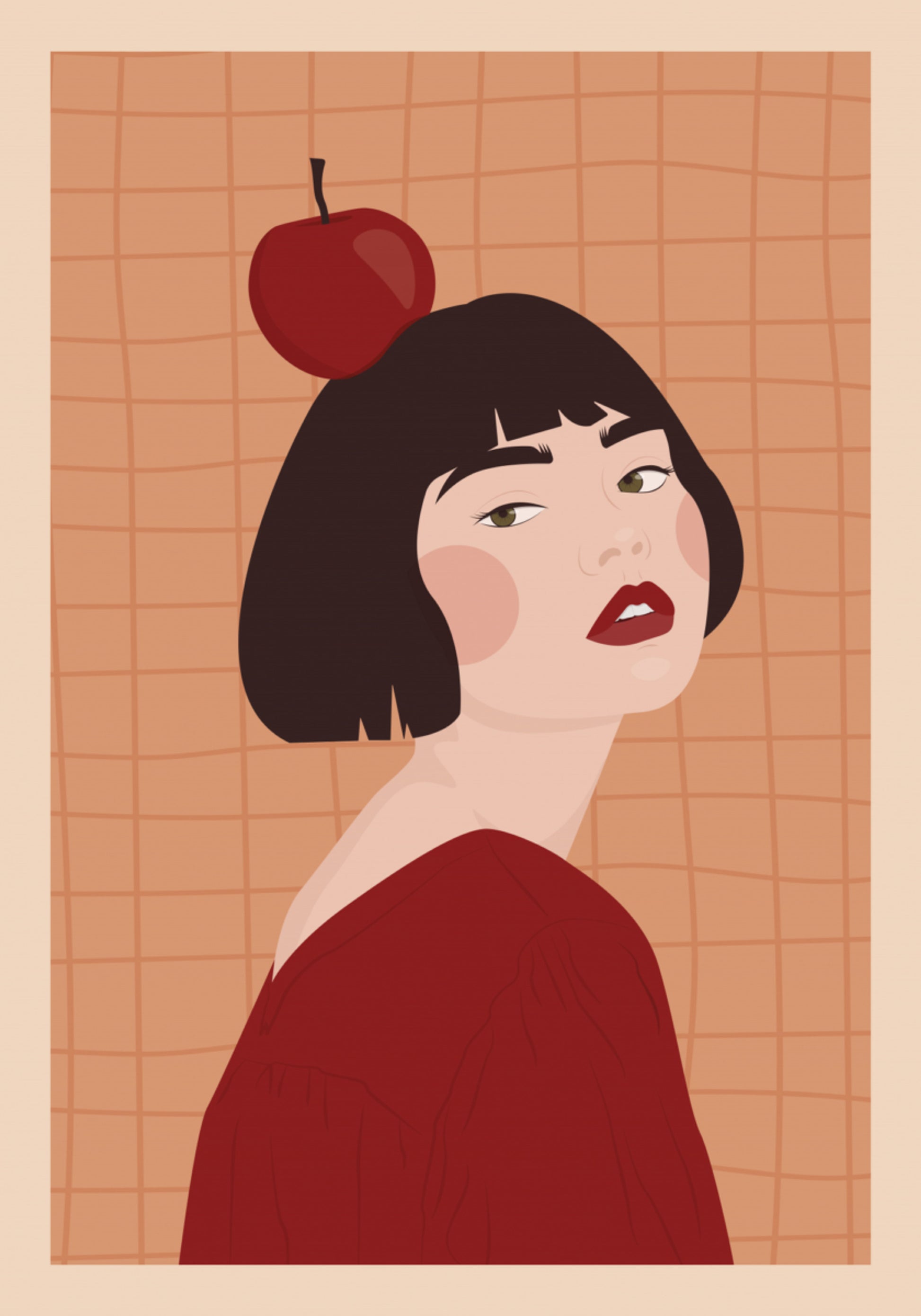 Femme confiante avec Apple