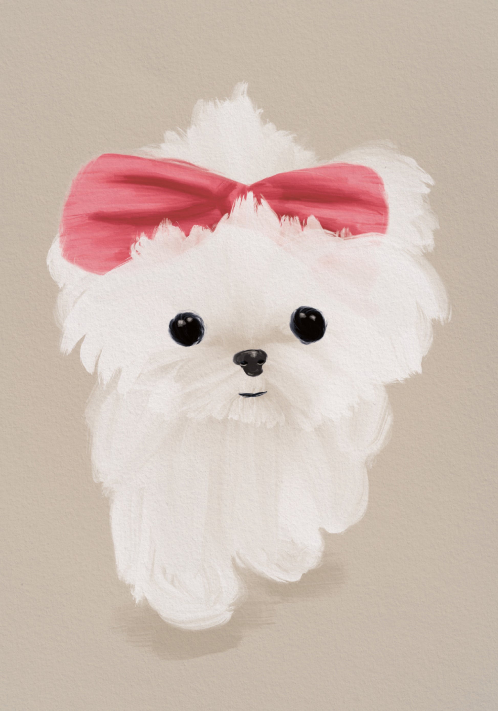 Chiot doux avec arc