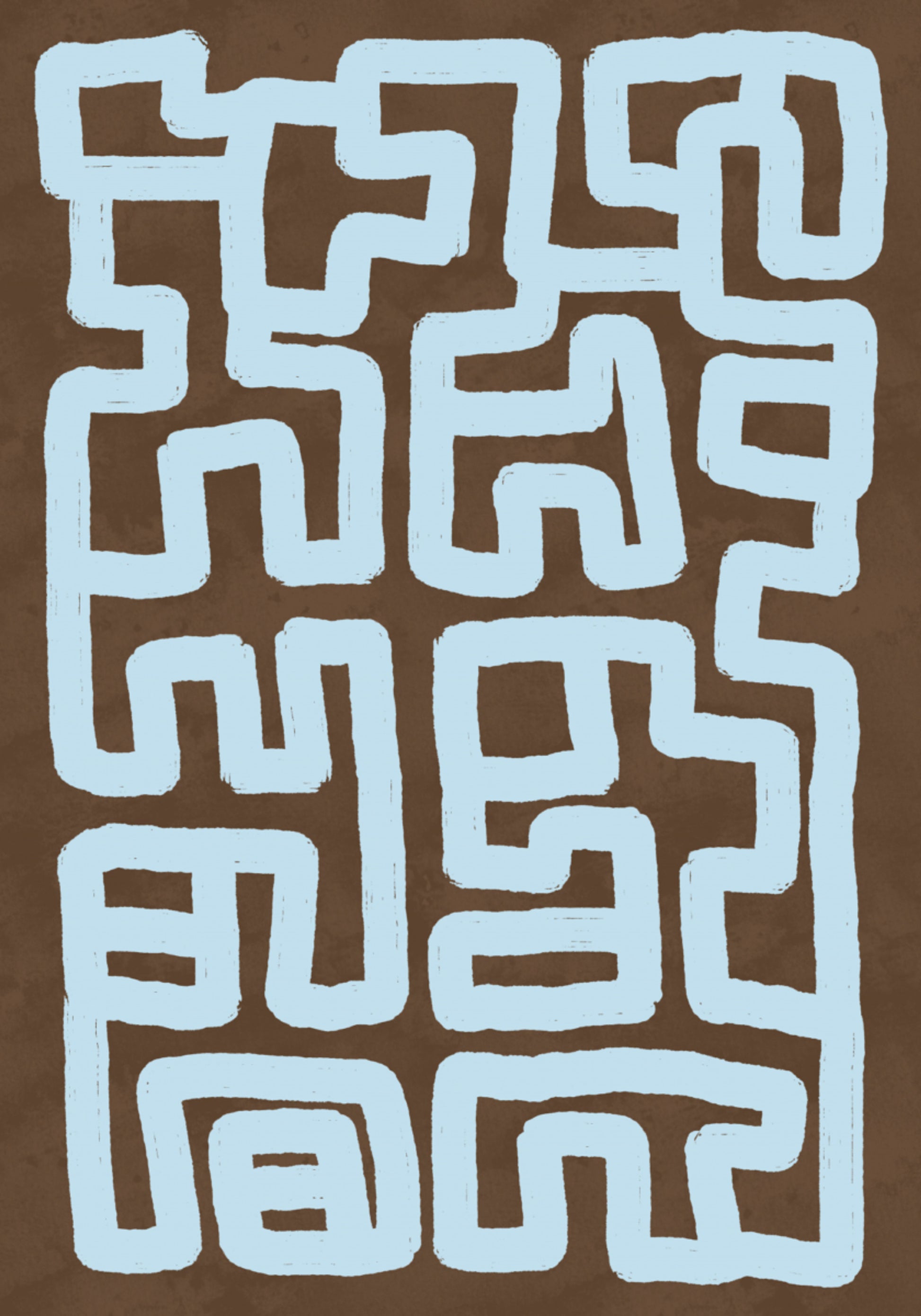 Labyrinthe sinueux abstrait