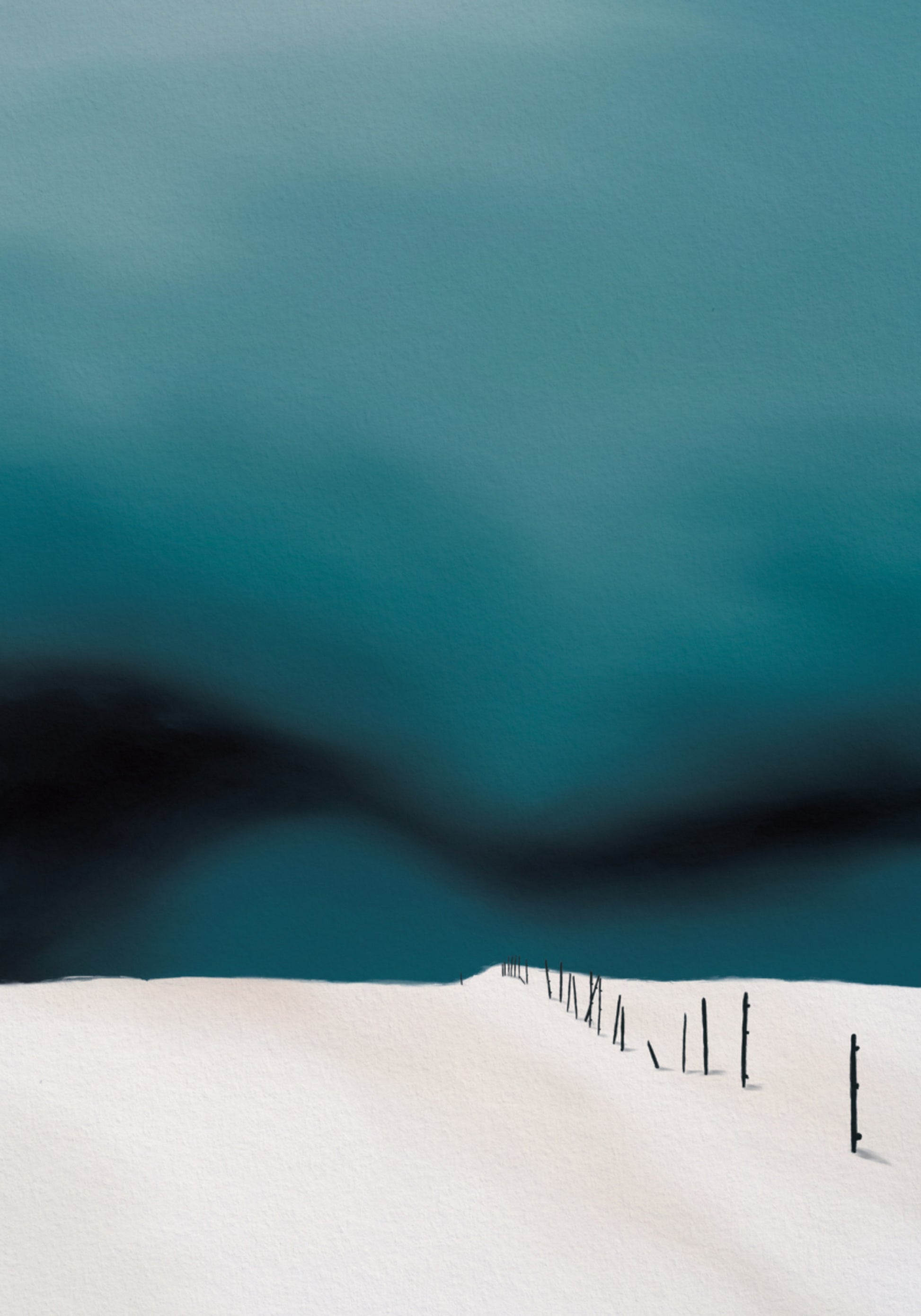 Paysage hivernal minimal