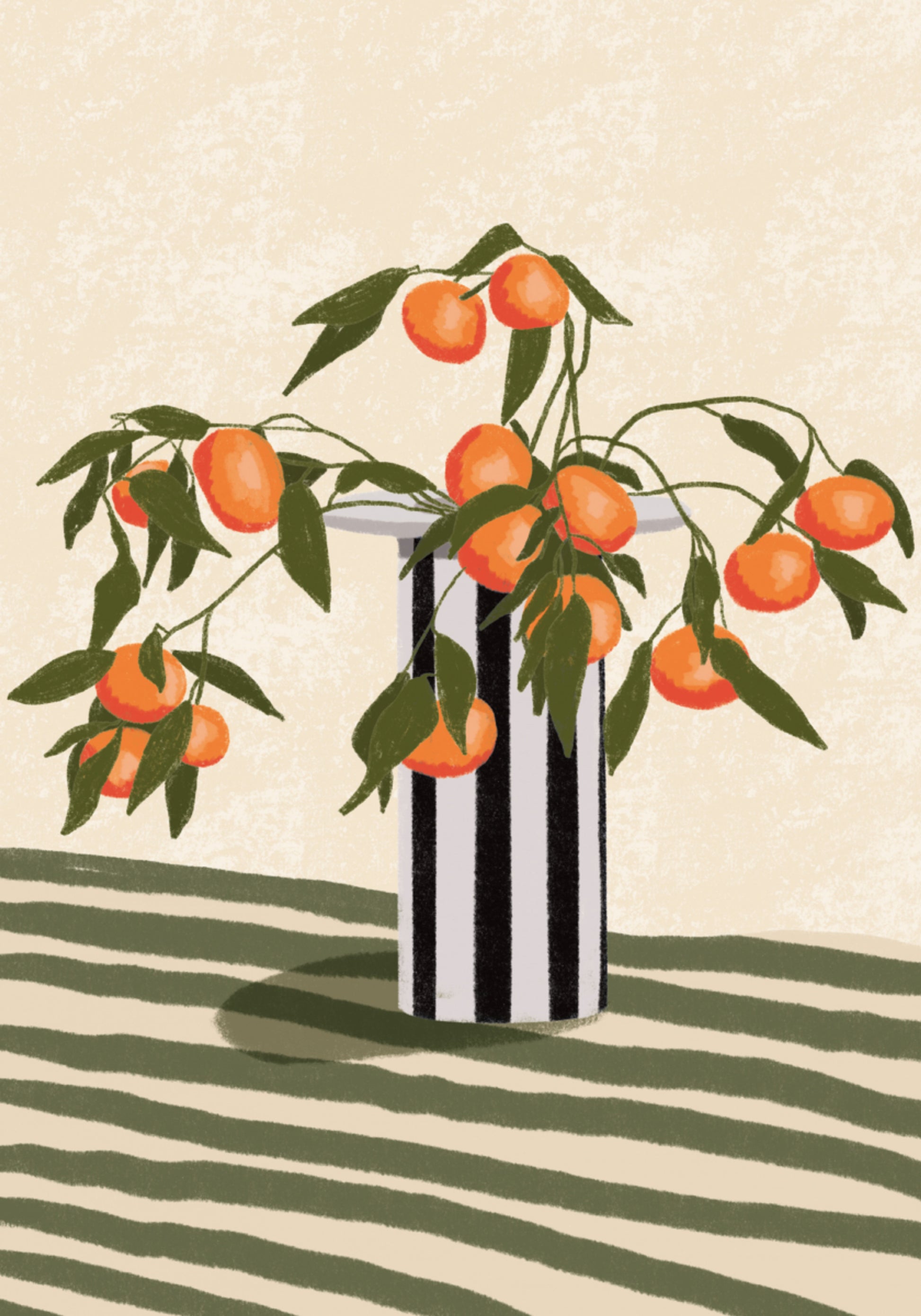 Vase Branches Oranges