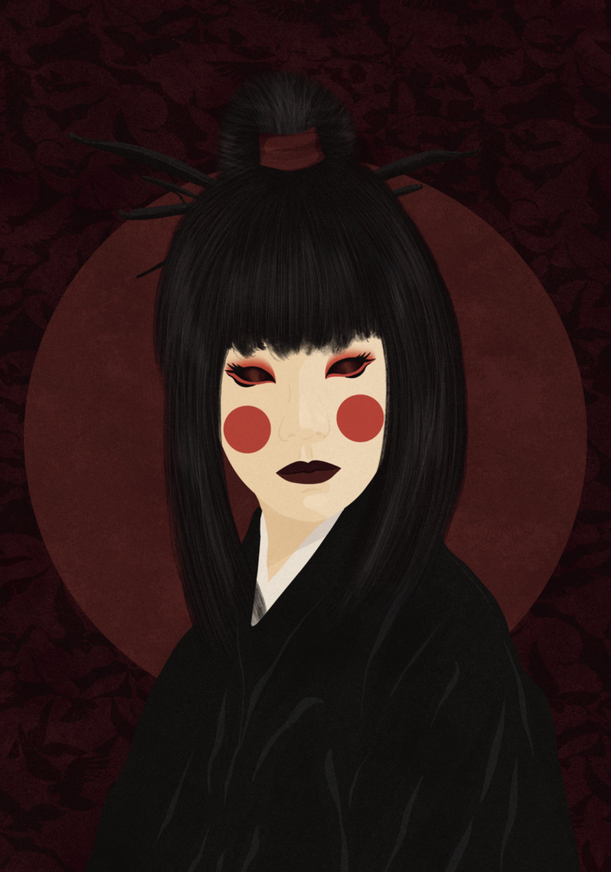 Portrait dramatique de Geisha