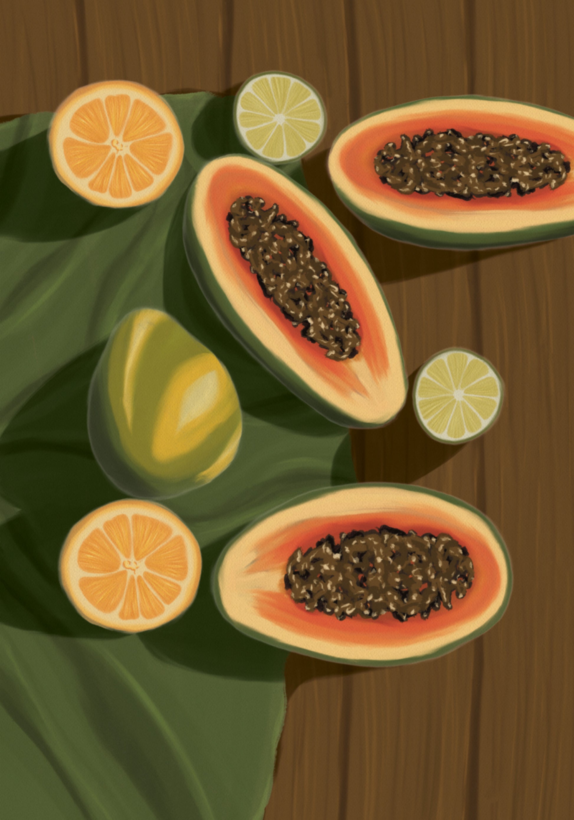 Fruits tropicaux vibrants