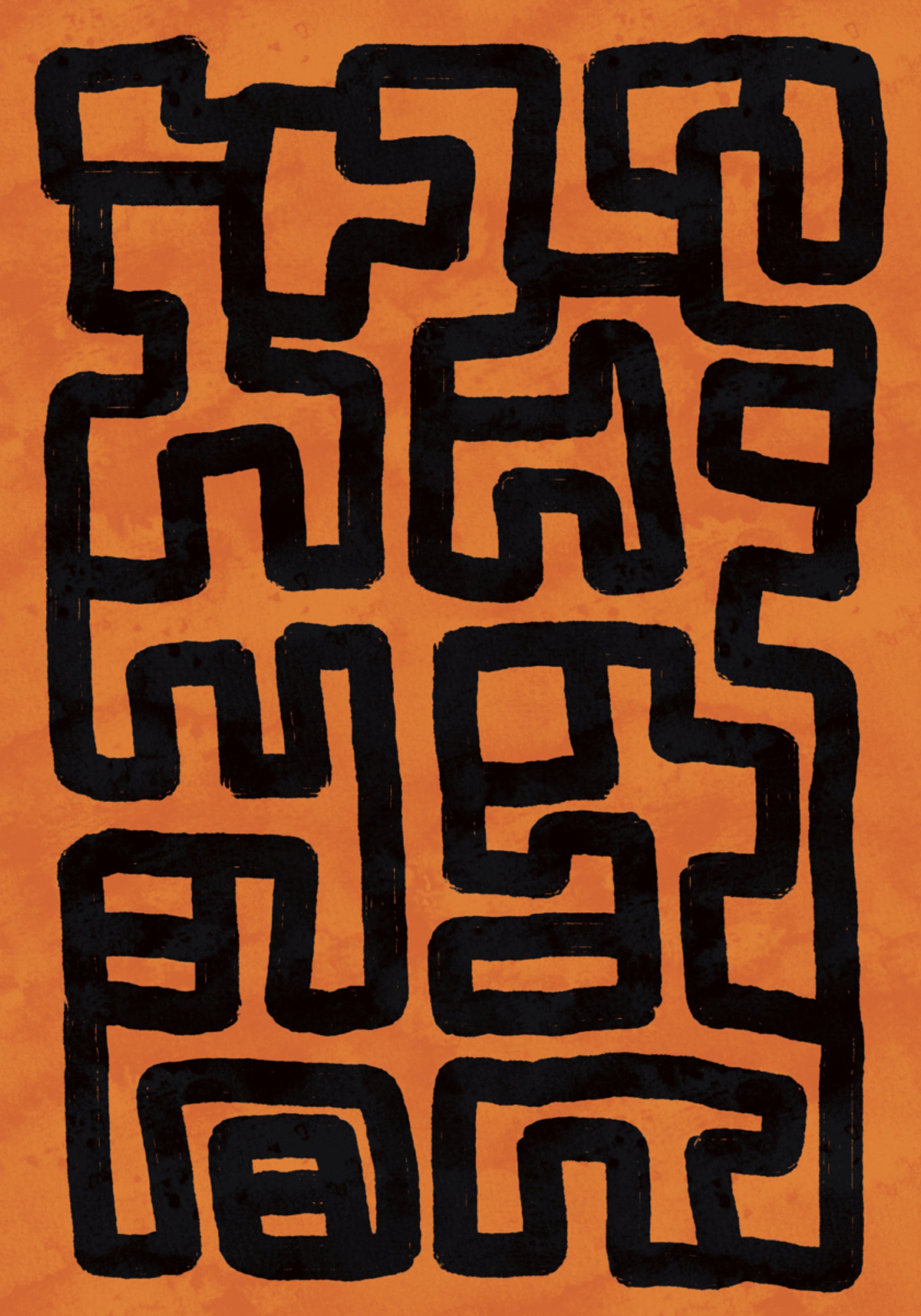 Labyrinthe tribal abstrait