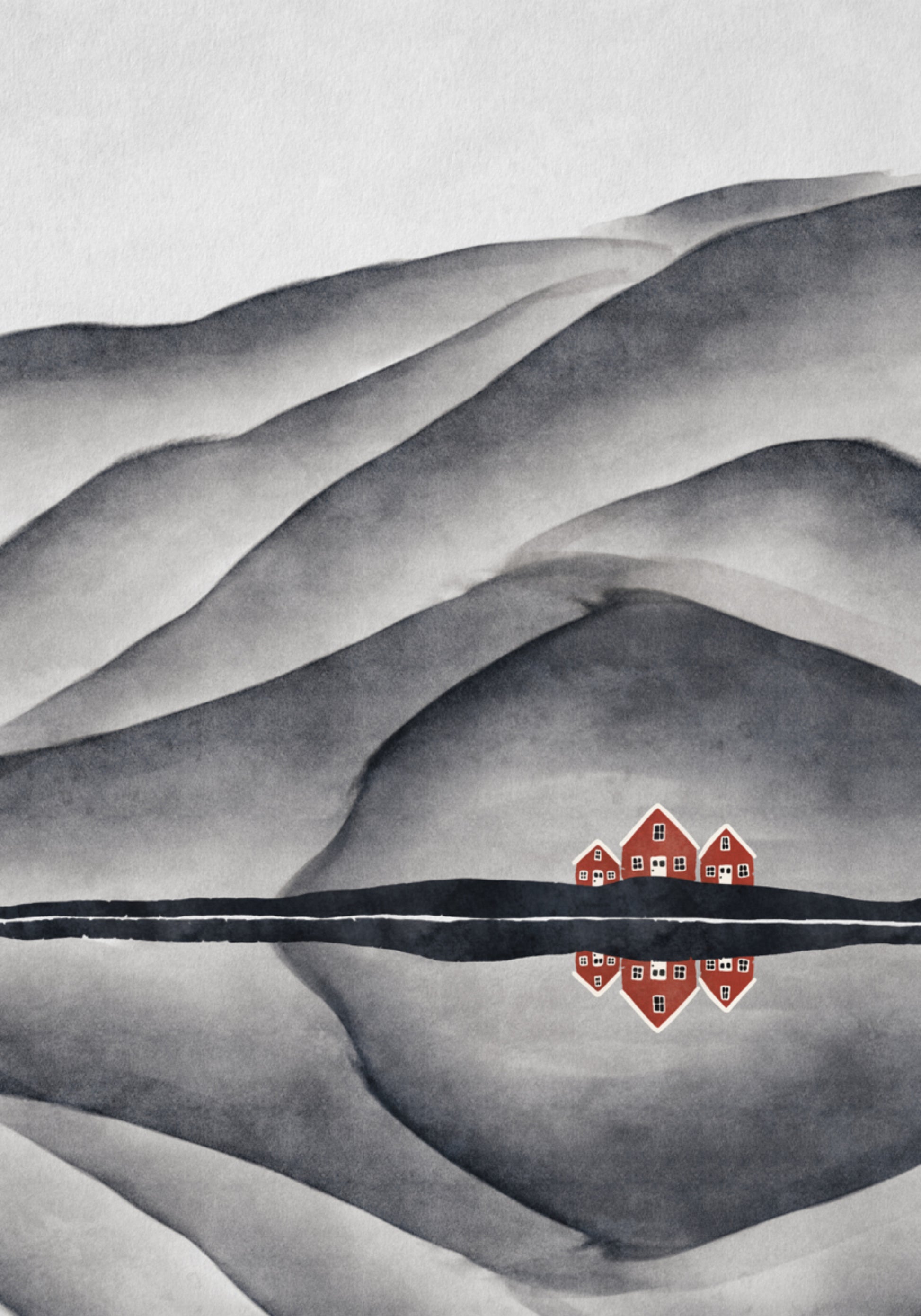 Reflet du lac de la Maison Rouge