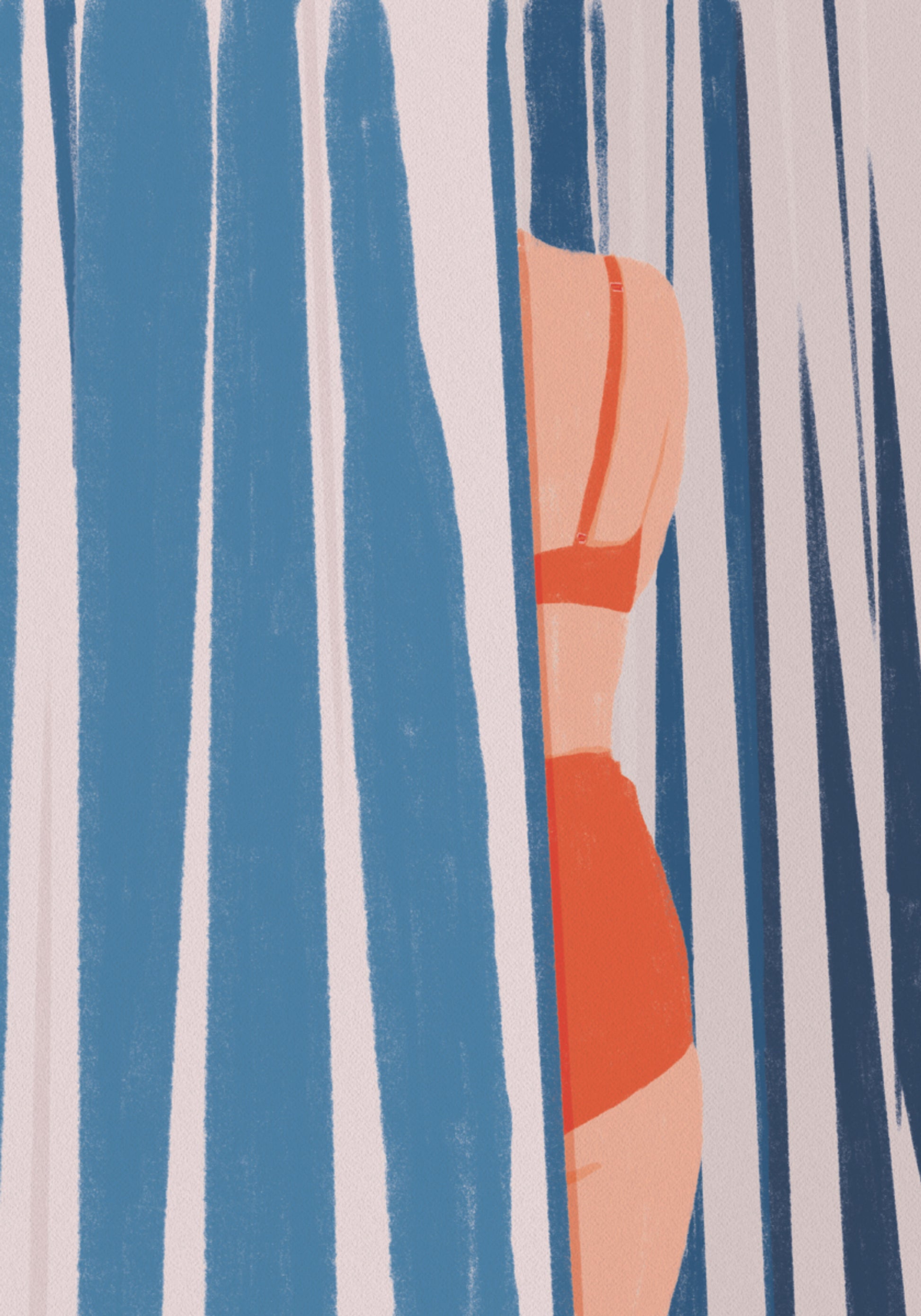 Femme derrière les rayures