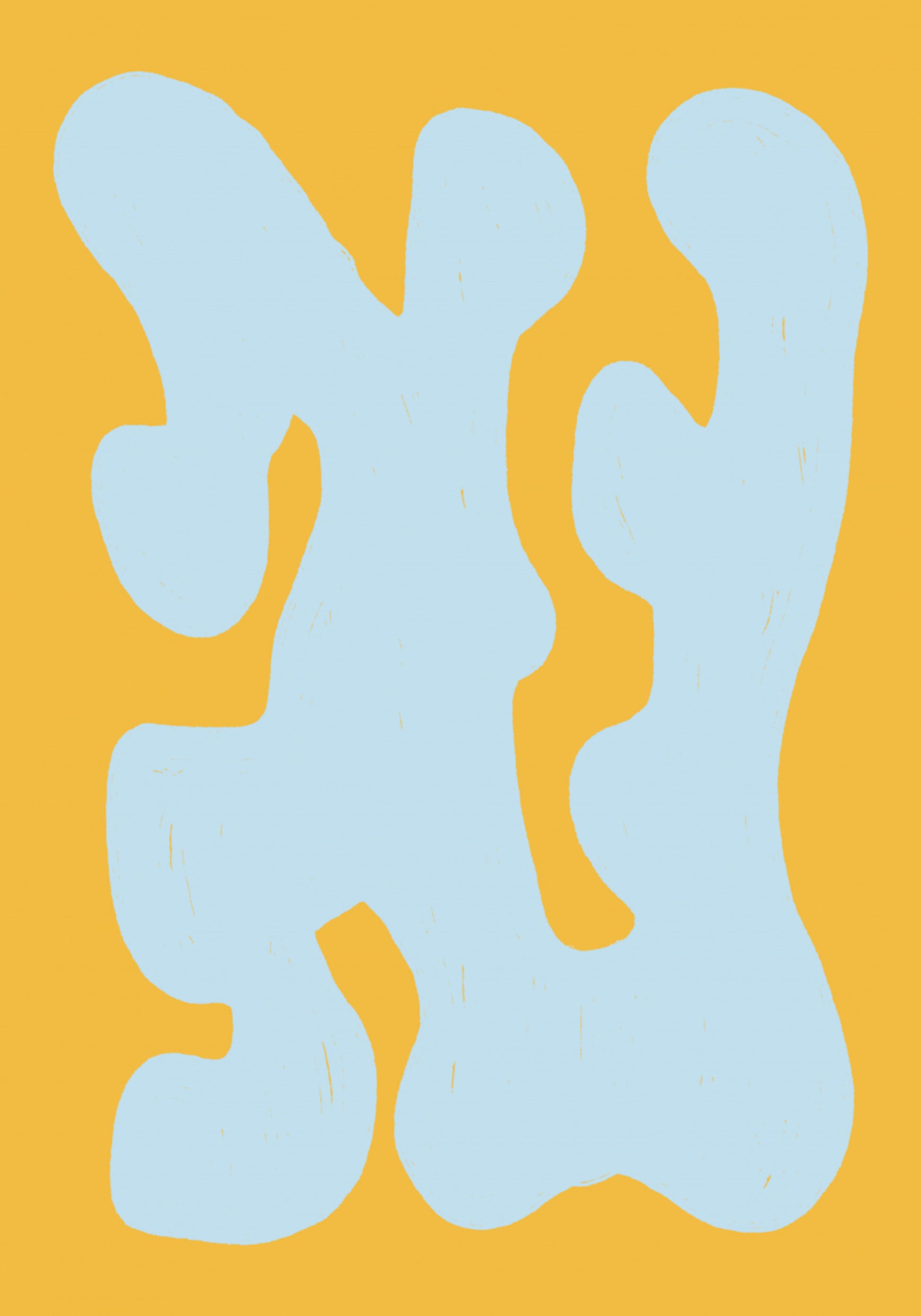 Formes bleues fluides