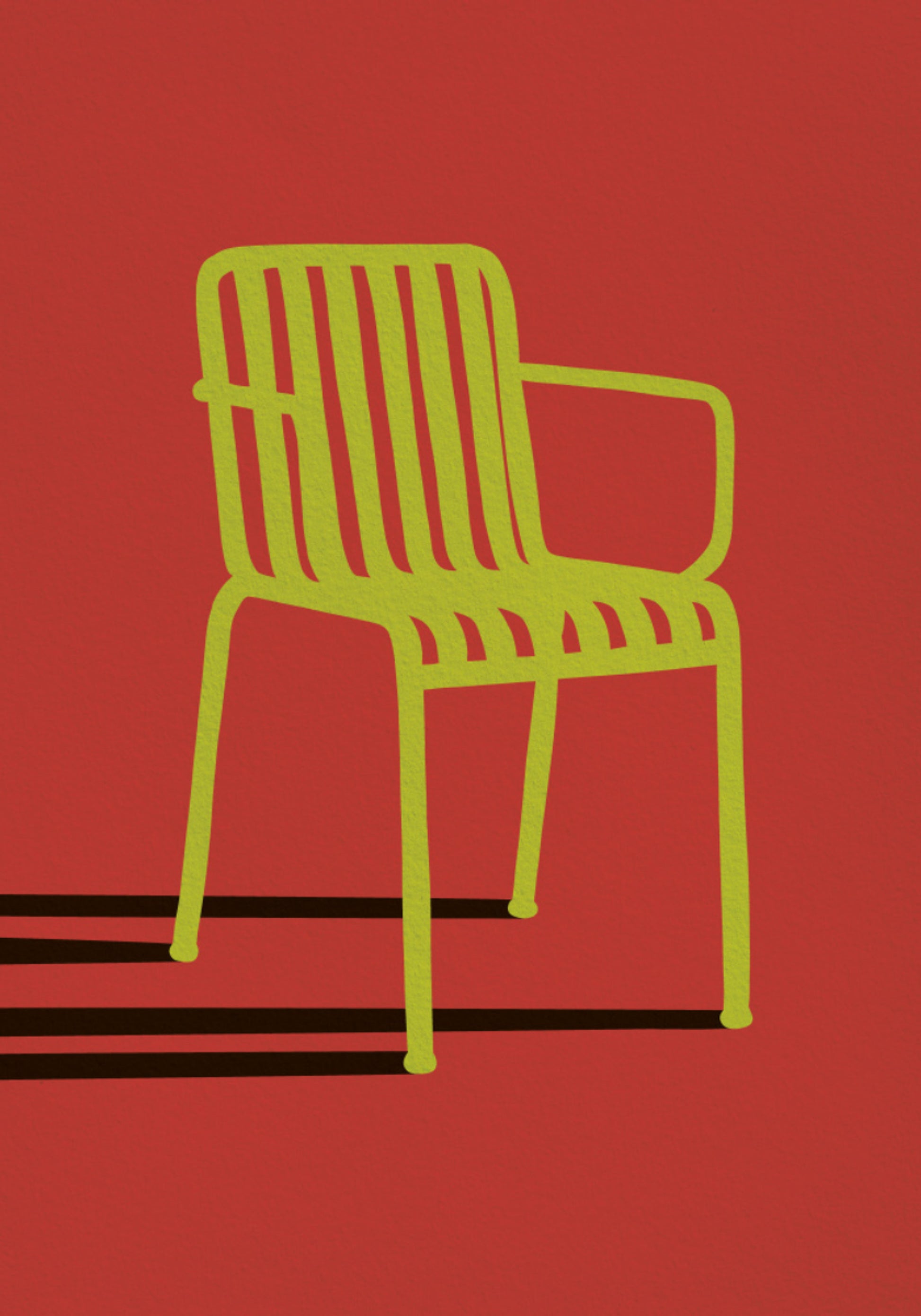 Ombre de chaise verte