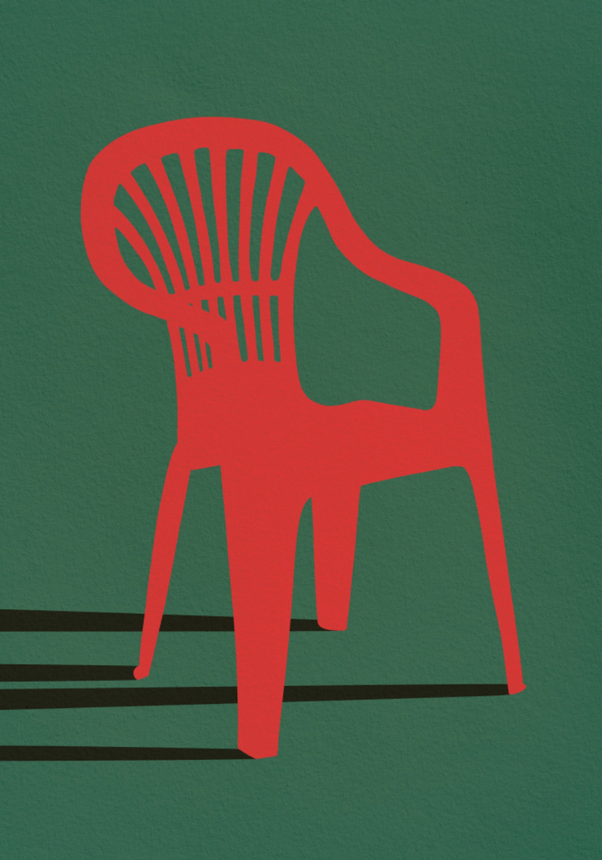 Chaise rouge audacieuse