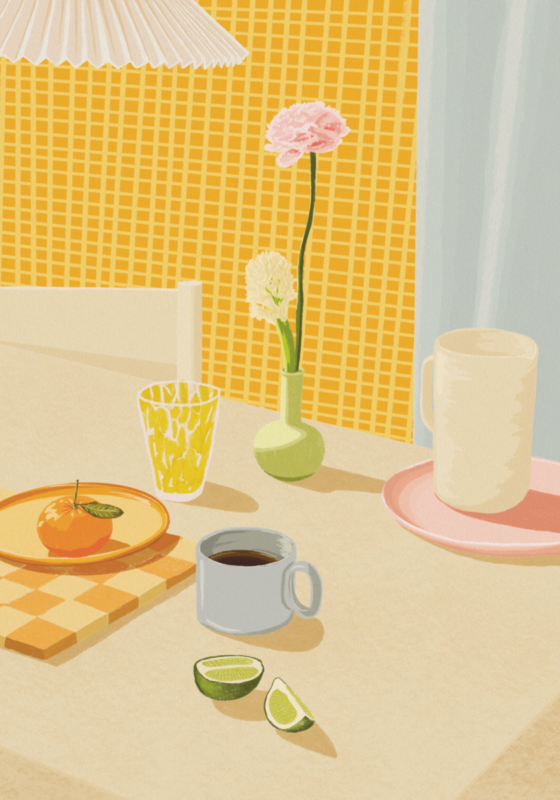 Table de petit-déjeuner lumineuse