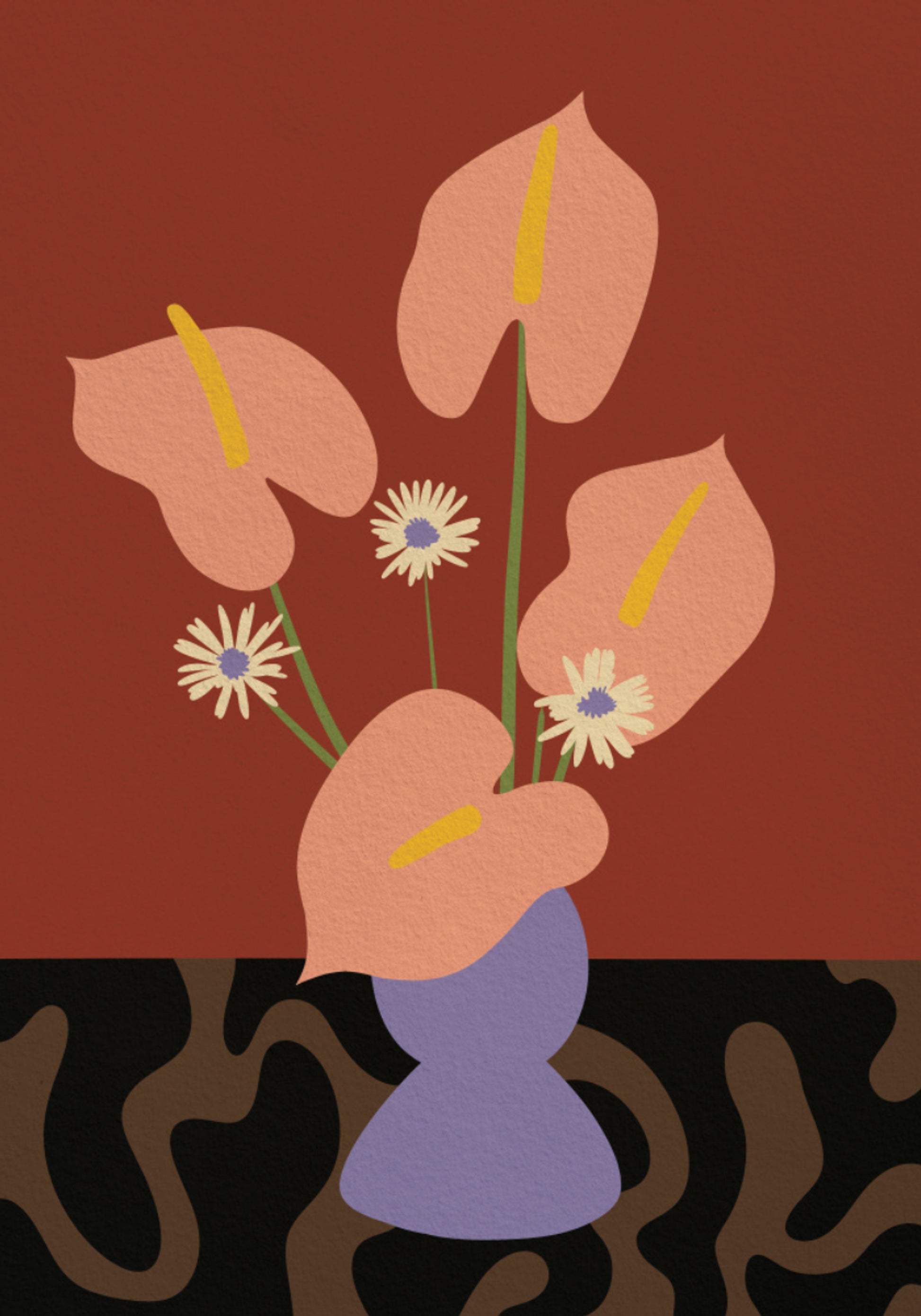 Nature morte florale chaleureuse