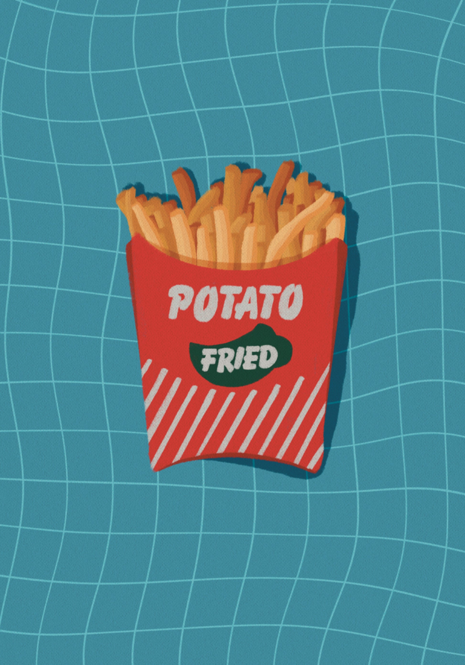 Collation de frites rétro