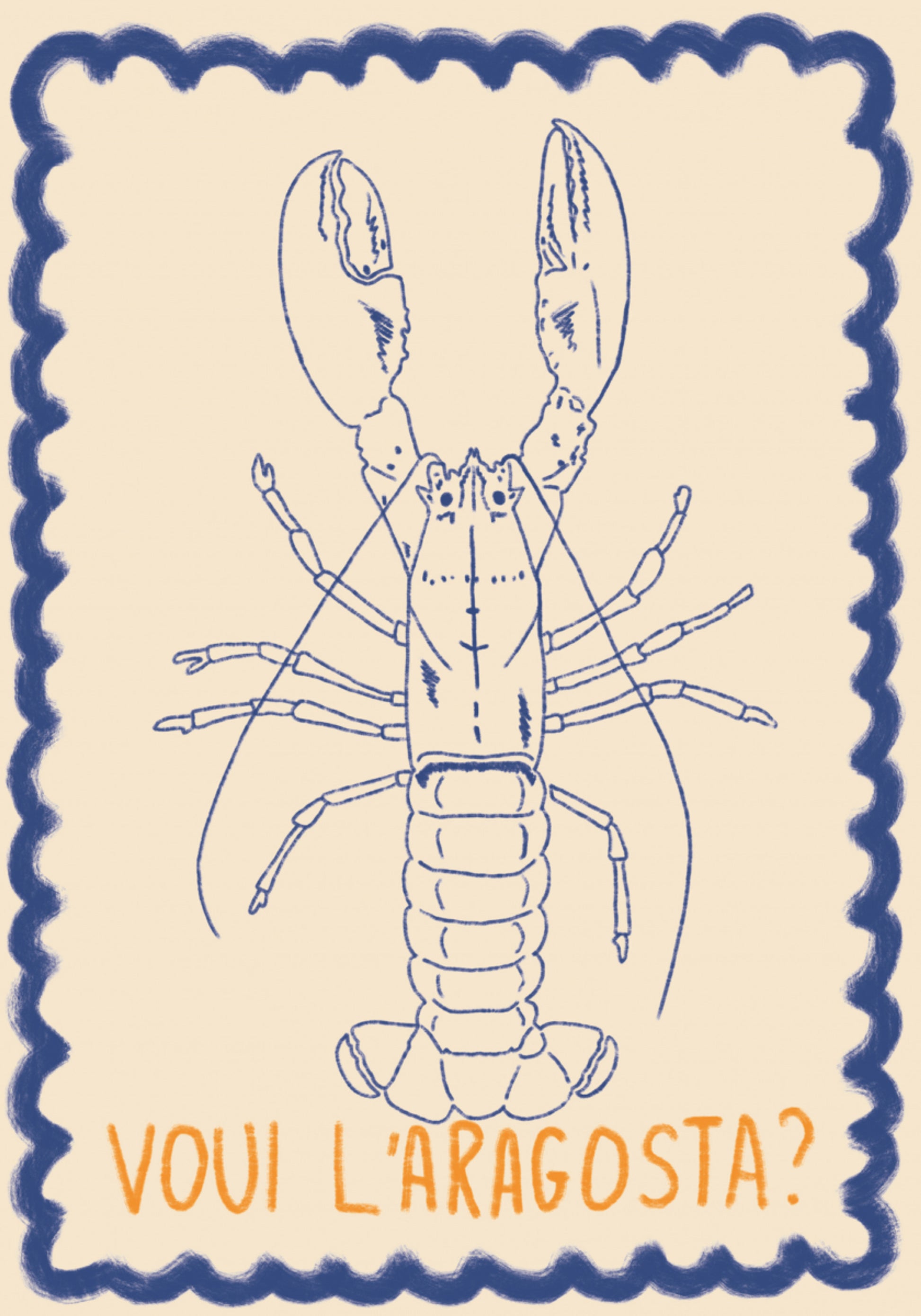 Dessin de homard italien