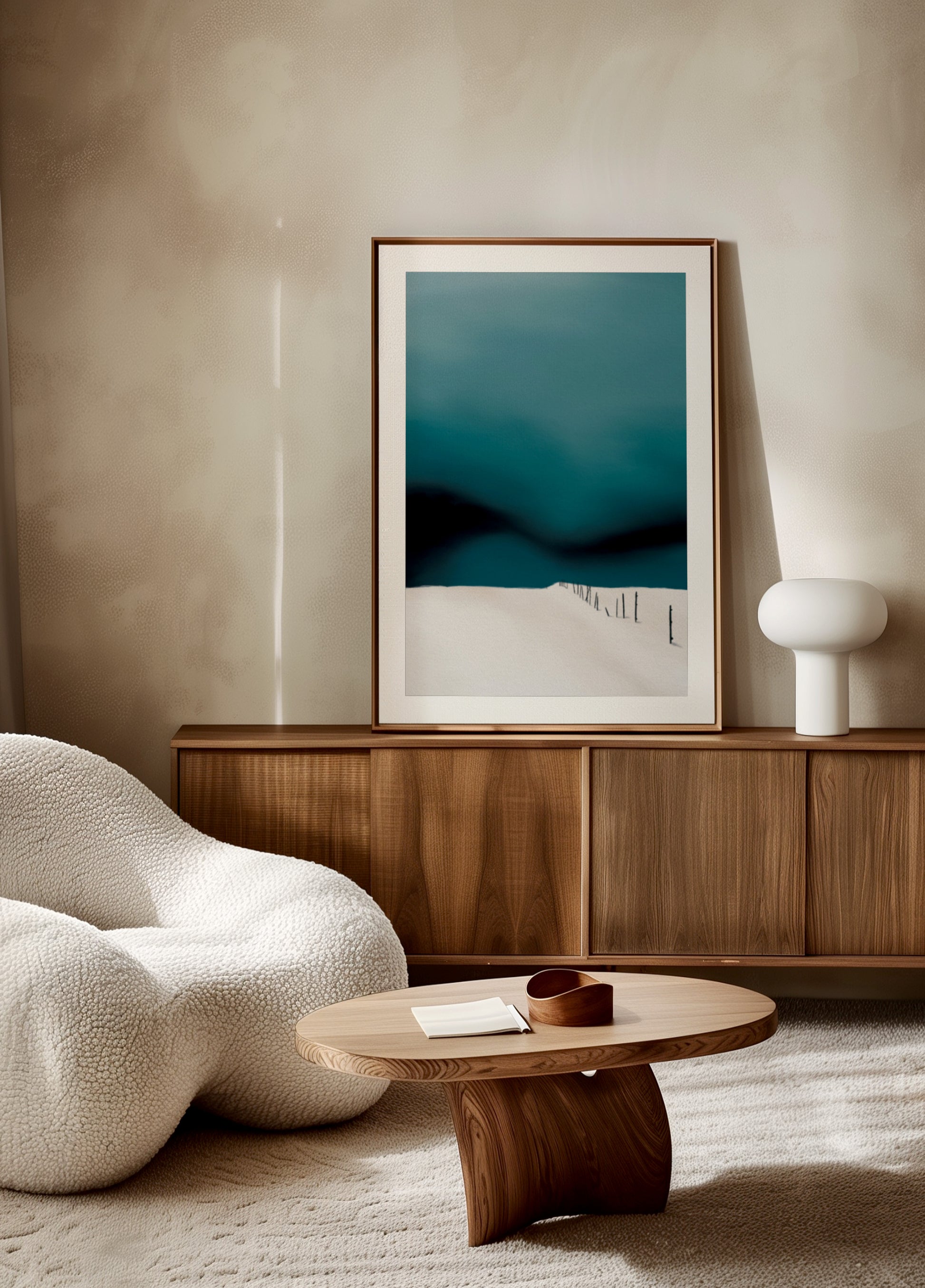 Paysage hivernal minimal