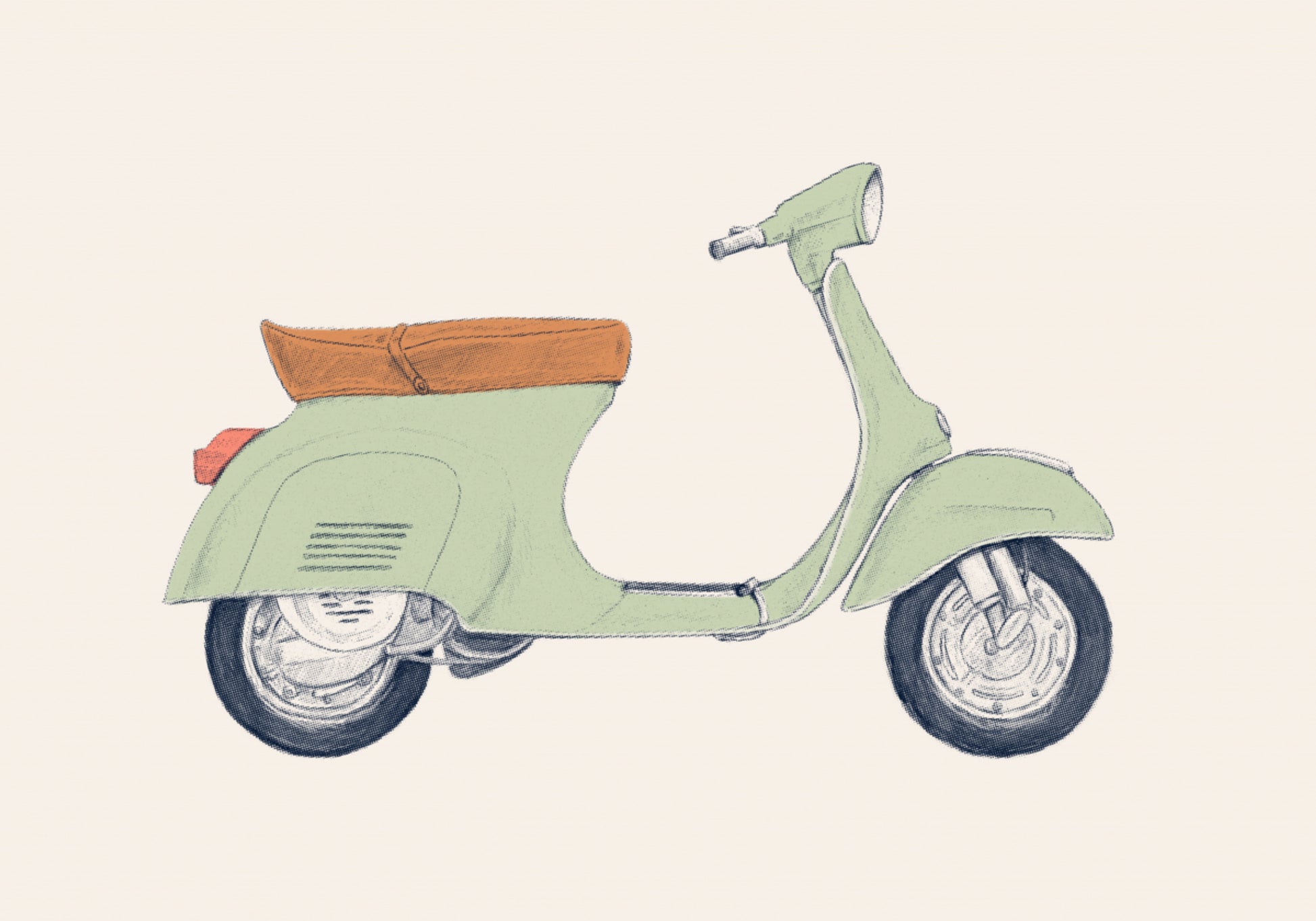 Scooter vert vintage