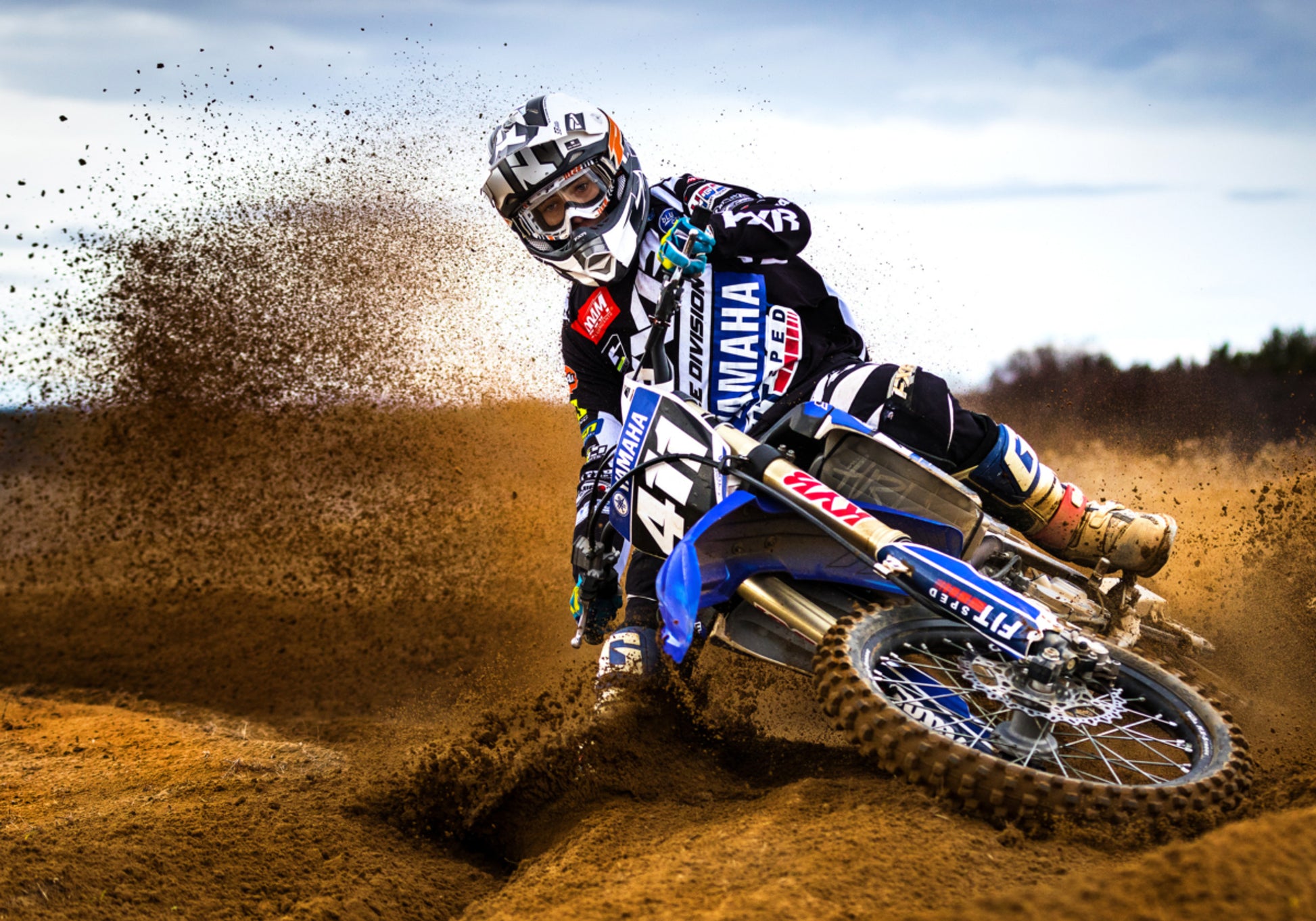 Frisson de saleté de motocross