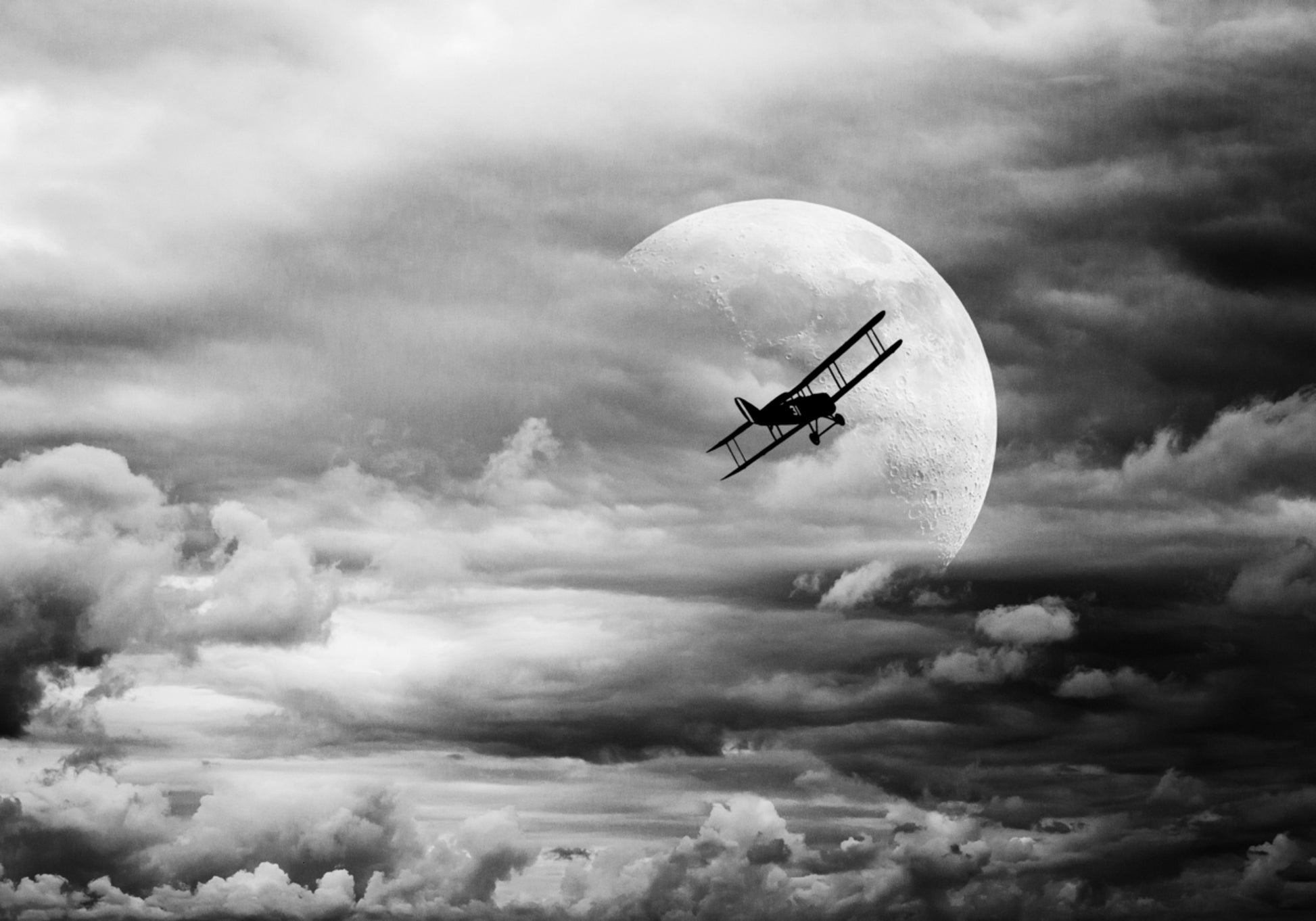 Vol lunaire en biplan