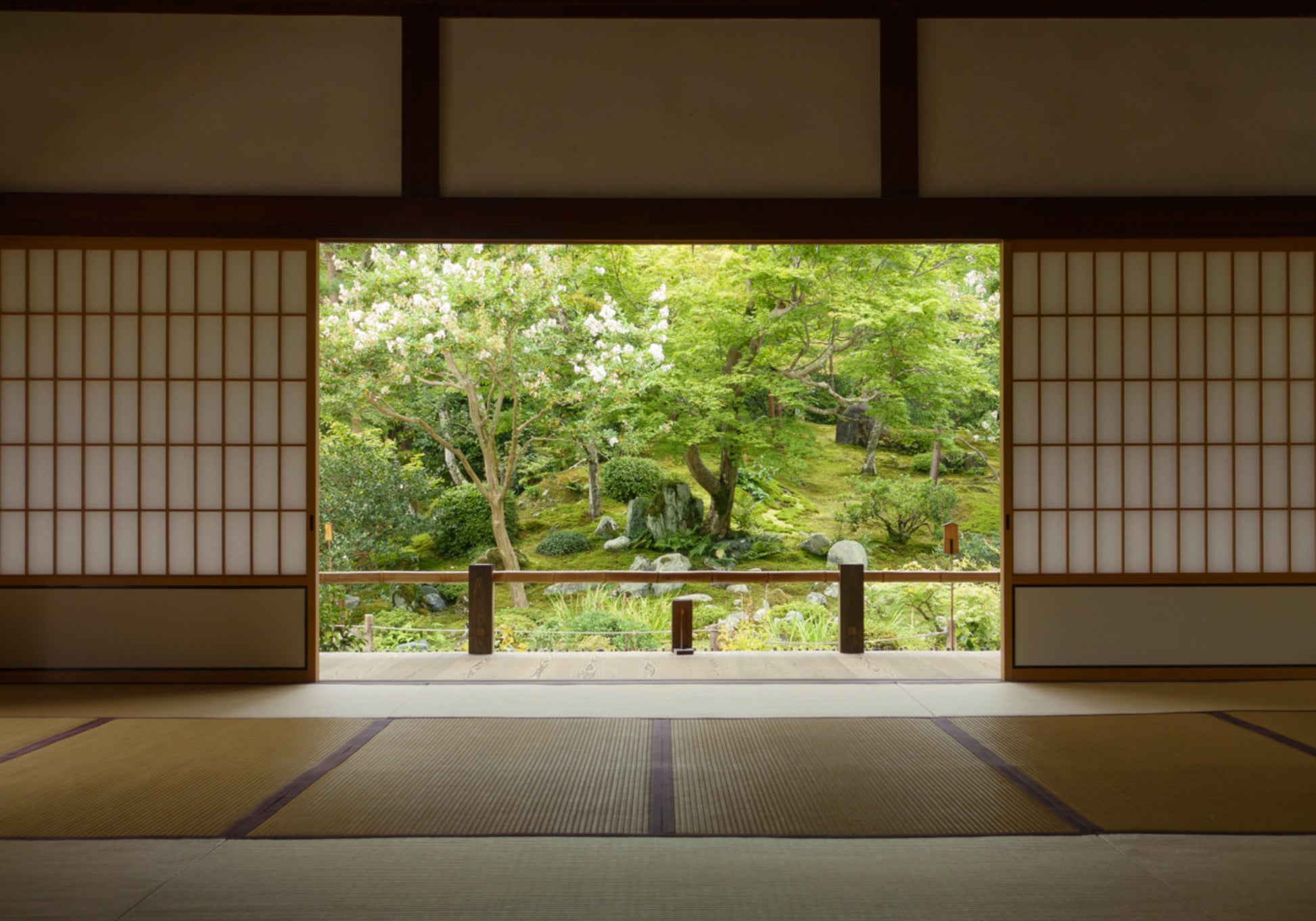 Vue sur le jardin zen