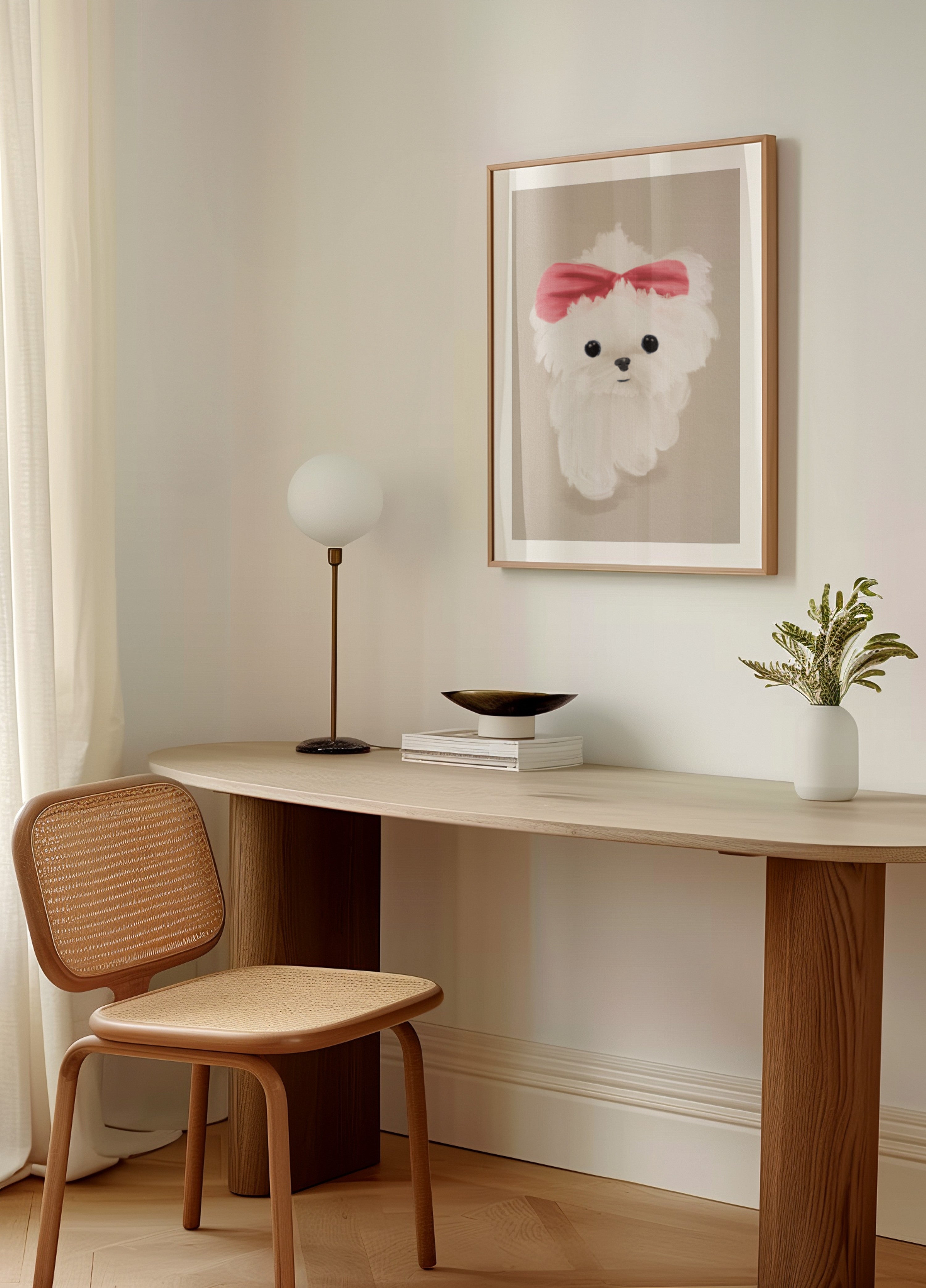Chiot doux avec arc