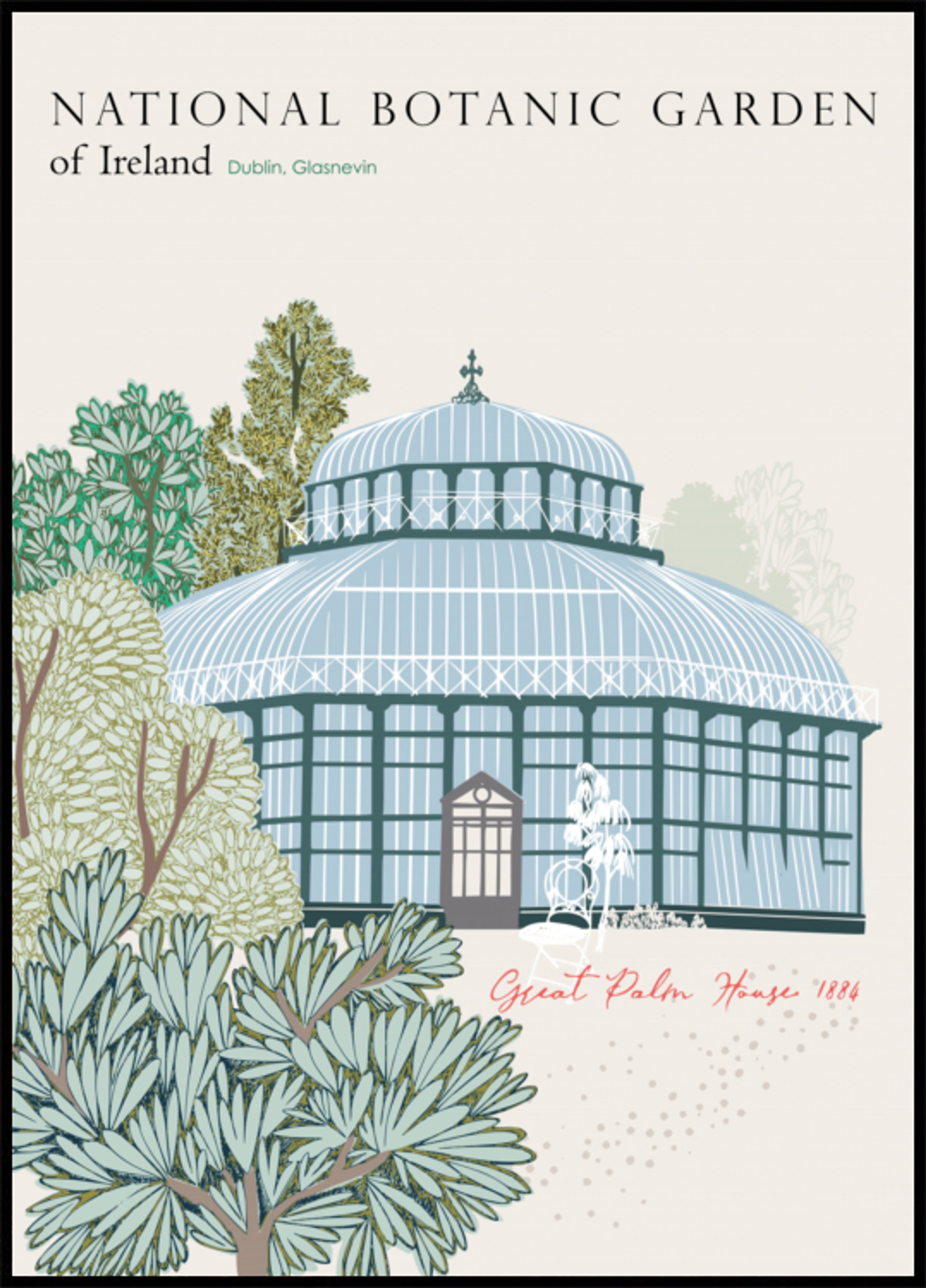 Grand jardin de palmiers