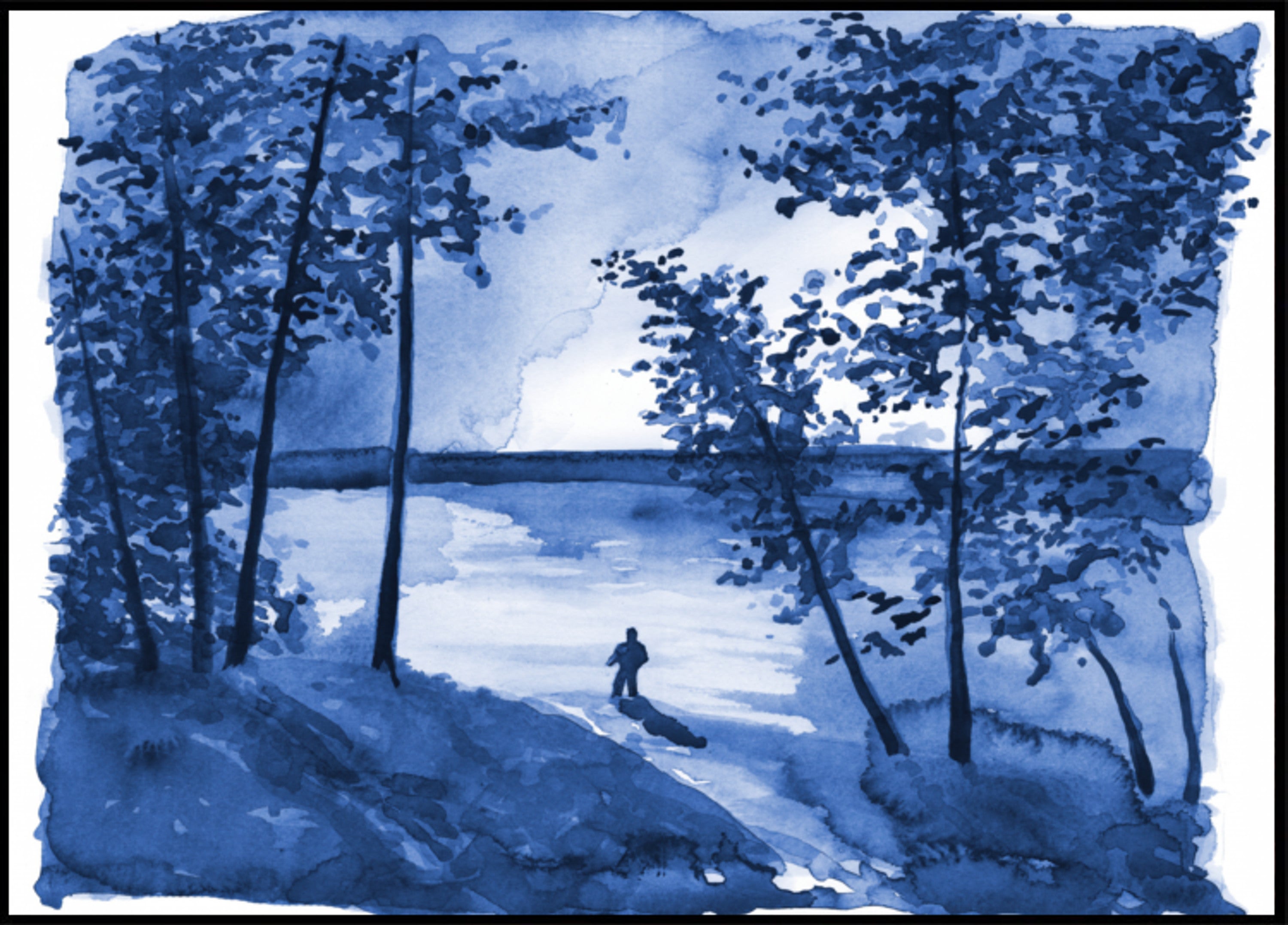 Solitude du lac de la Forêt Bleue