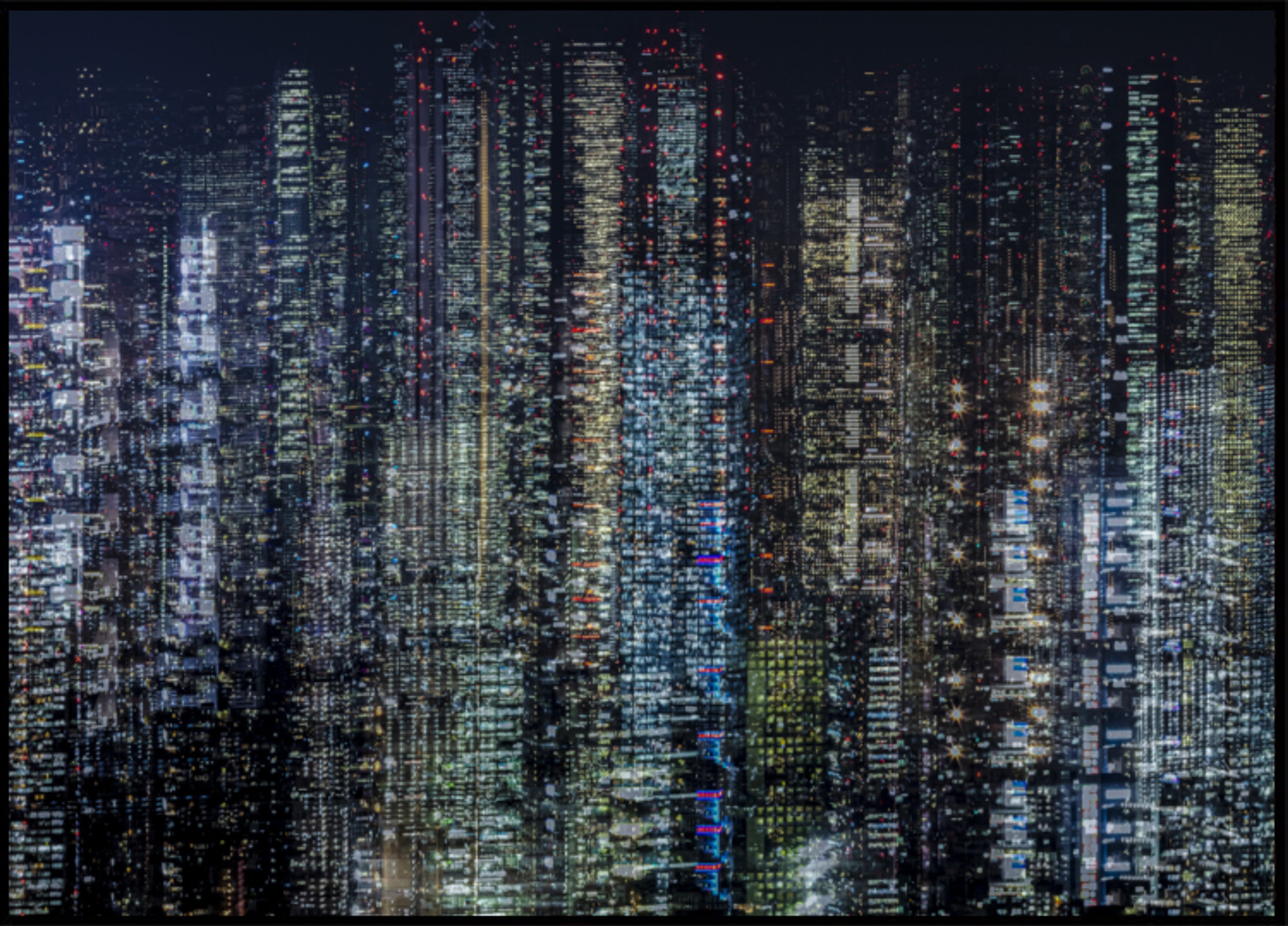 Lumières nocturnes vibrantes de la ville