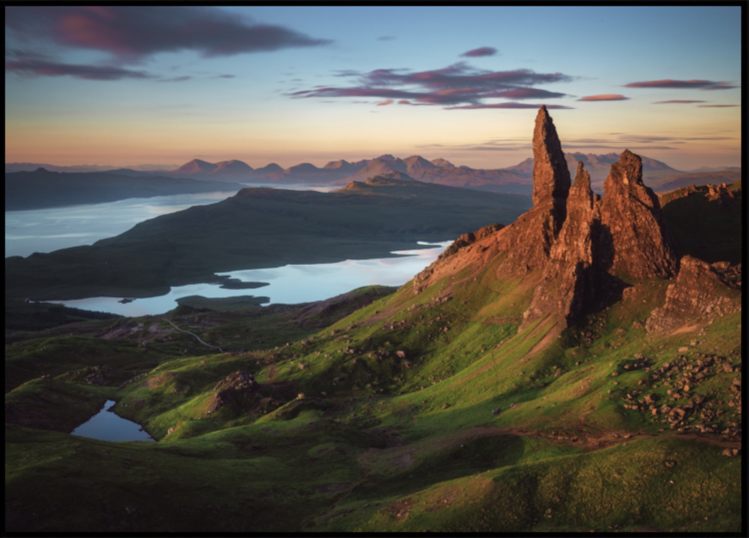 Vieil homme Storr Lever du soleil