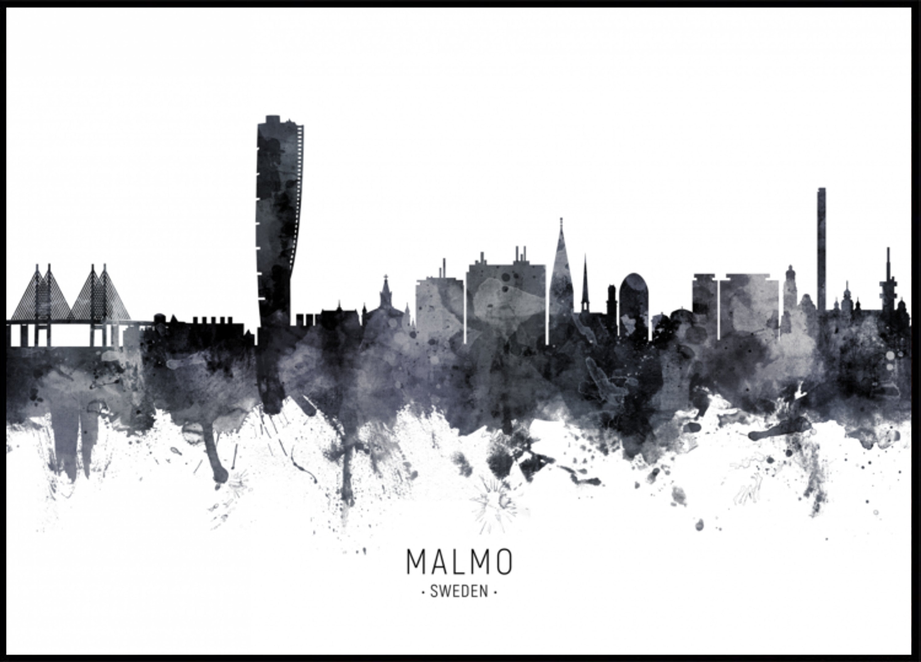 Aquarelle d'horizon de Malmö
