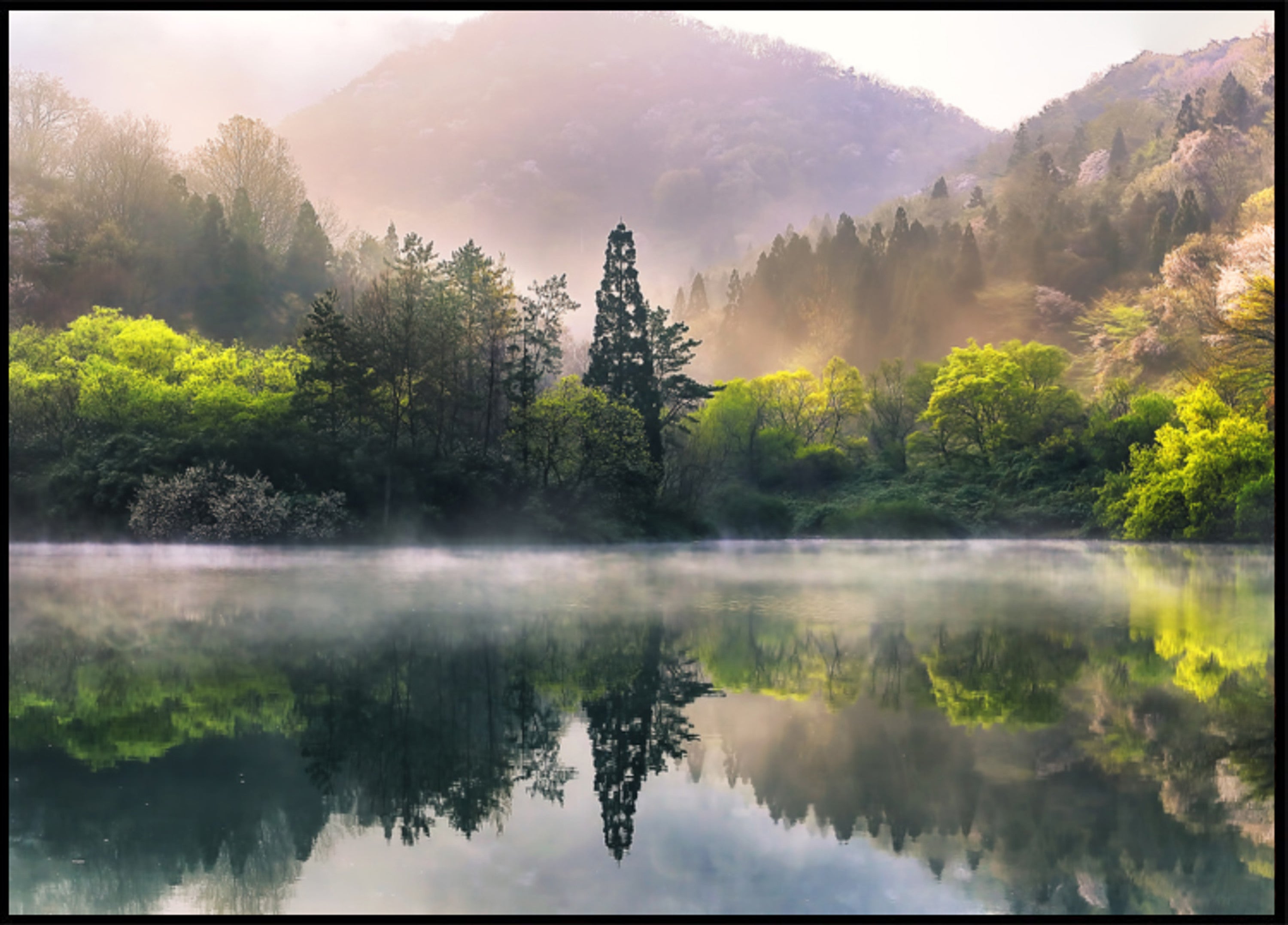 Réflexion du lac Misty Spring