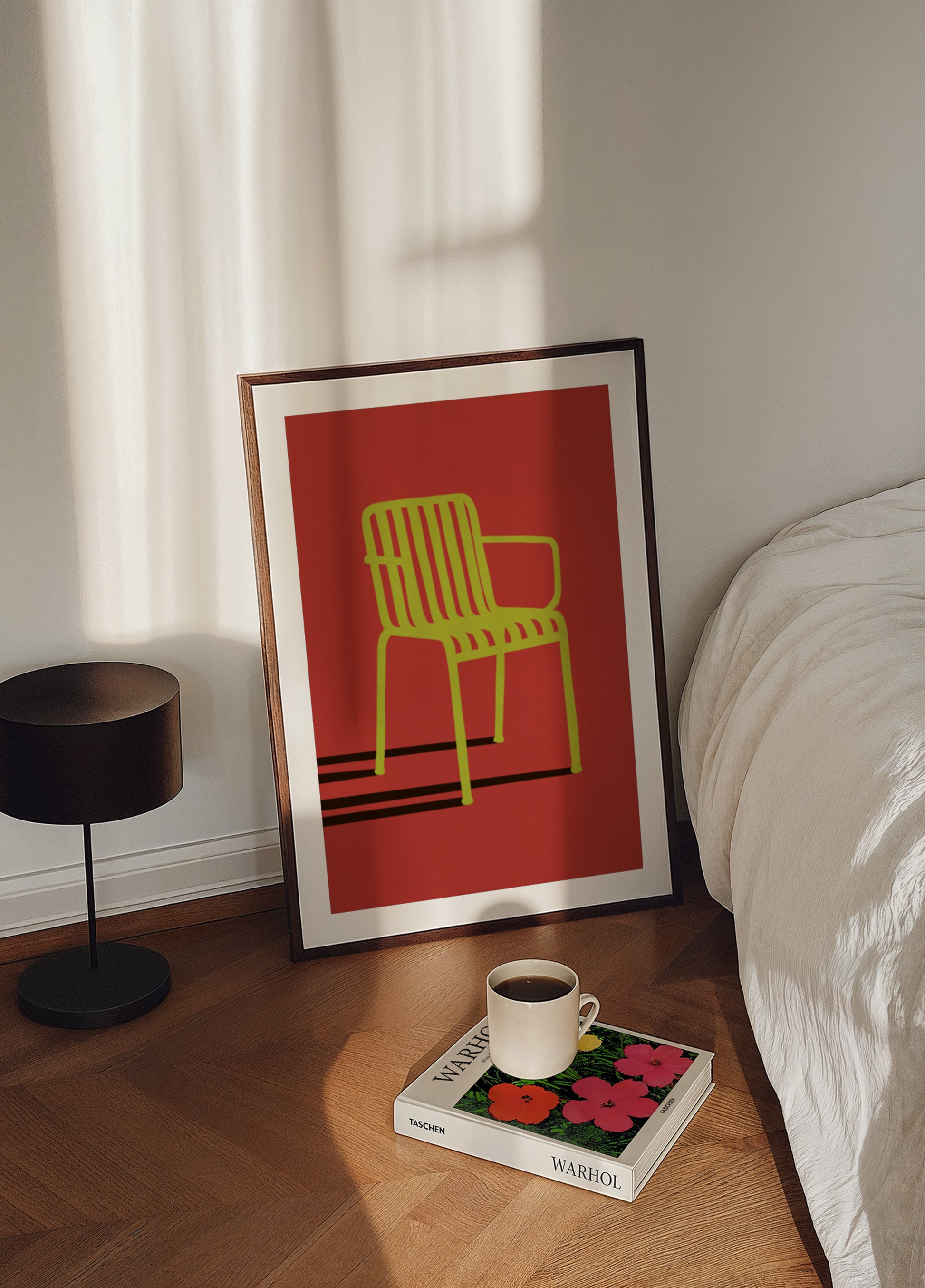 Ombre de chaise verte