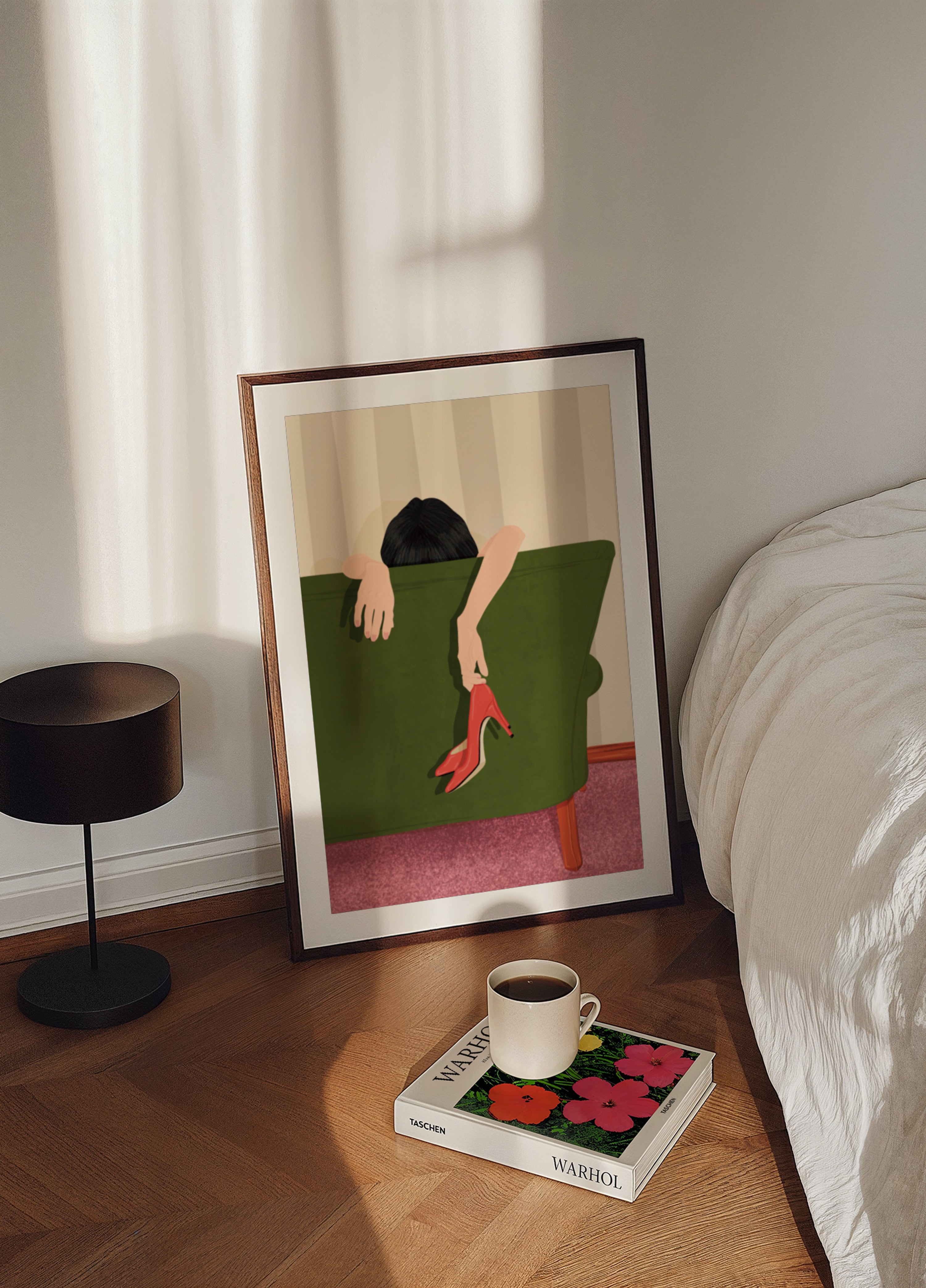 Femme Au Repos Talons Rouges