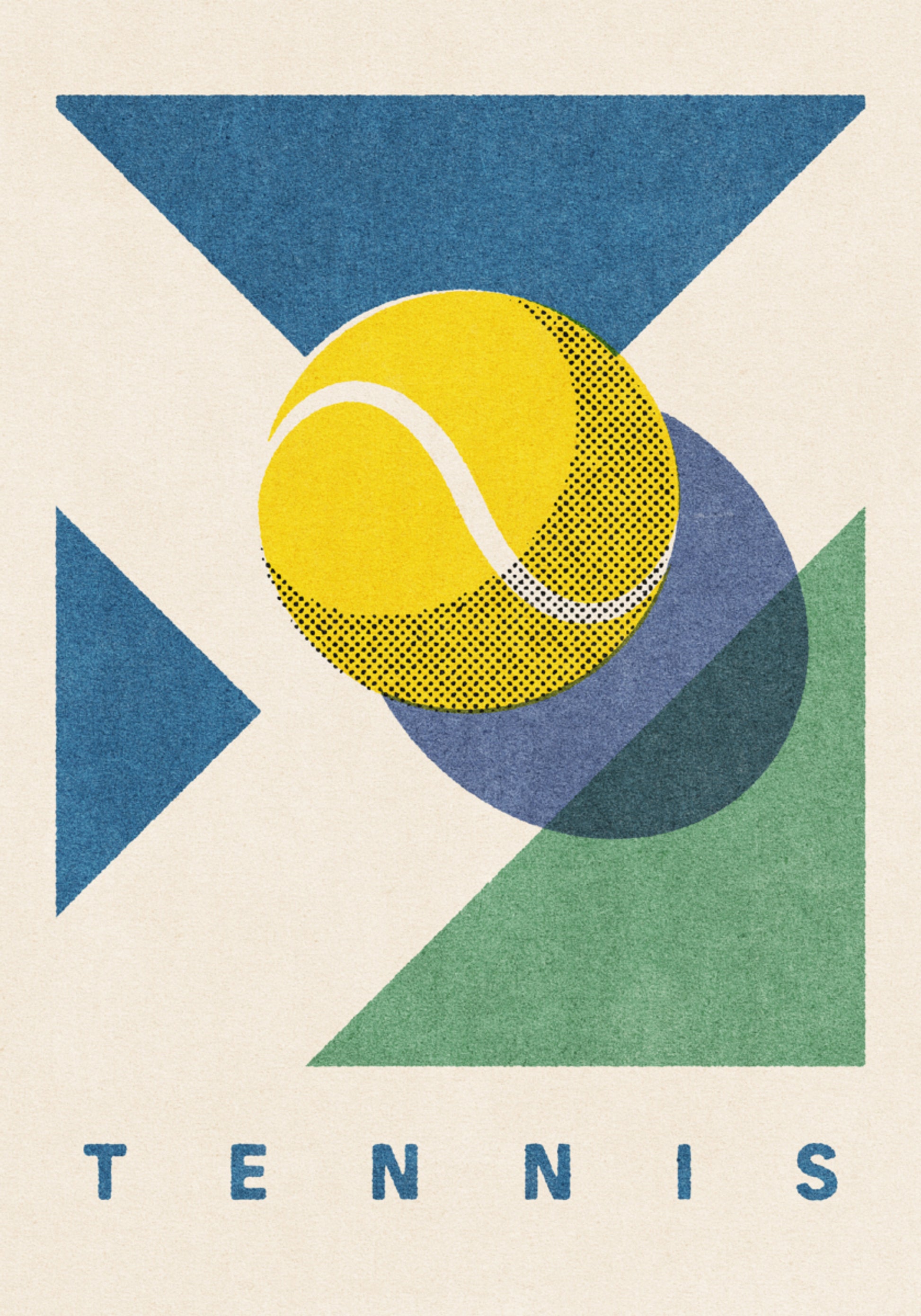 Balle de tennis géométrique