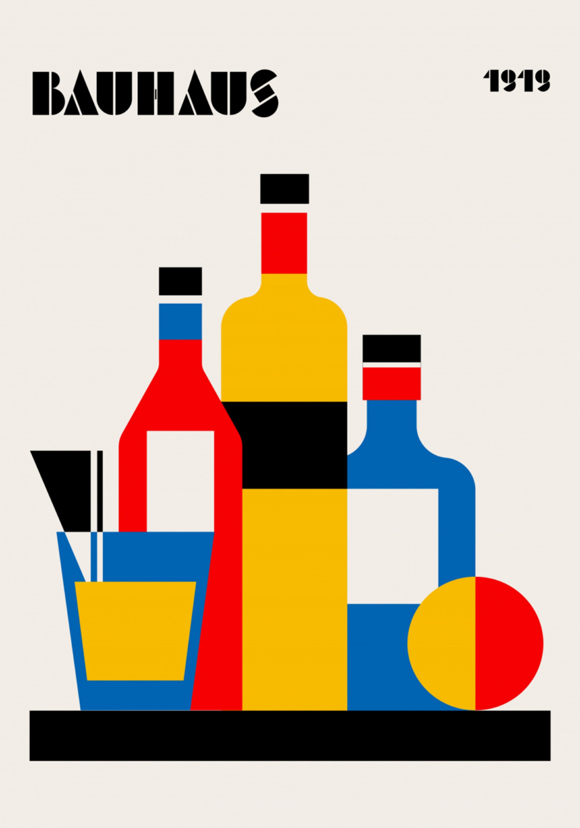 Nature morte géométrique du Bauhaus