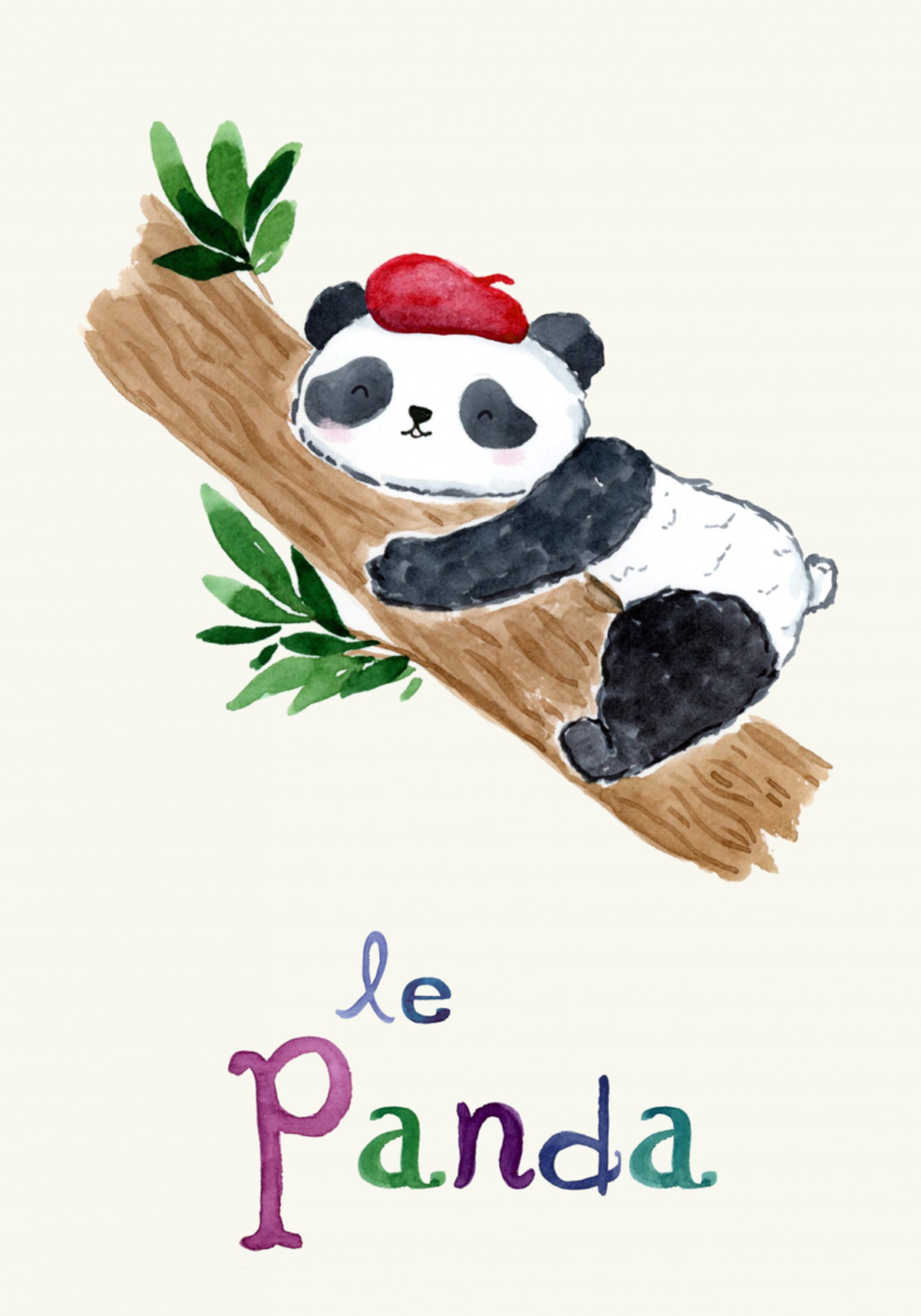 Panda français endormi