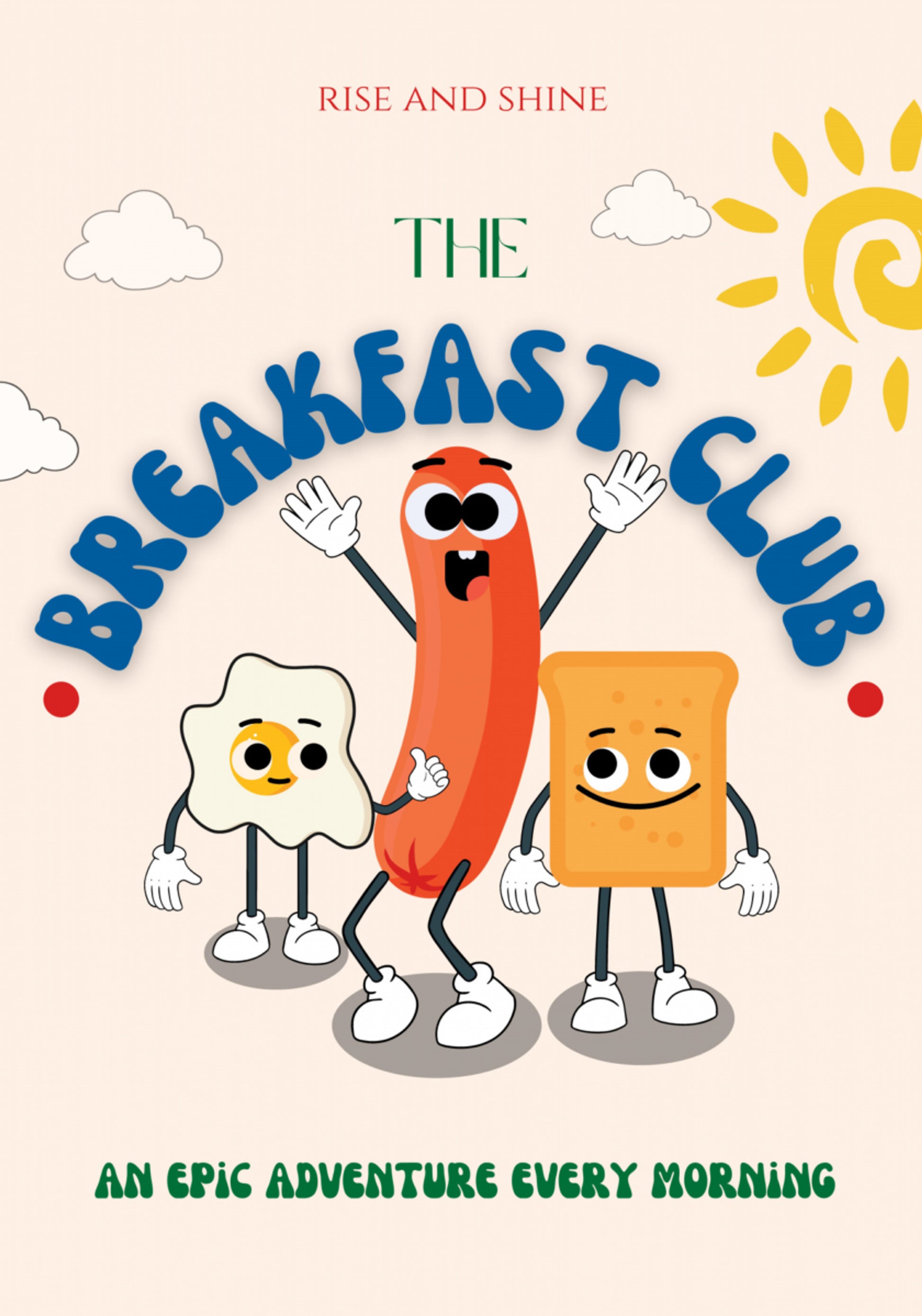 Copains de petit-déjeuner de dessin animé