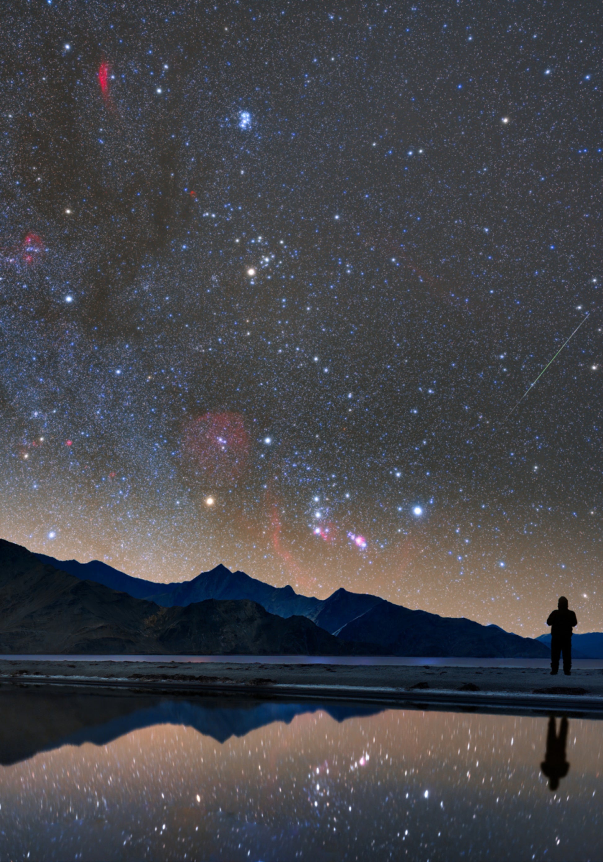 Réflexion du ciel nocturne Stargazer