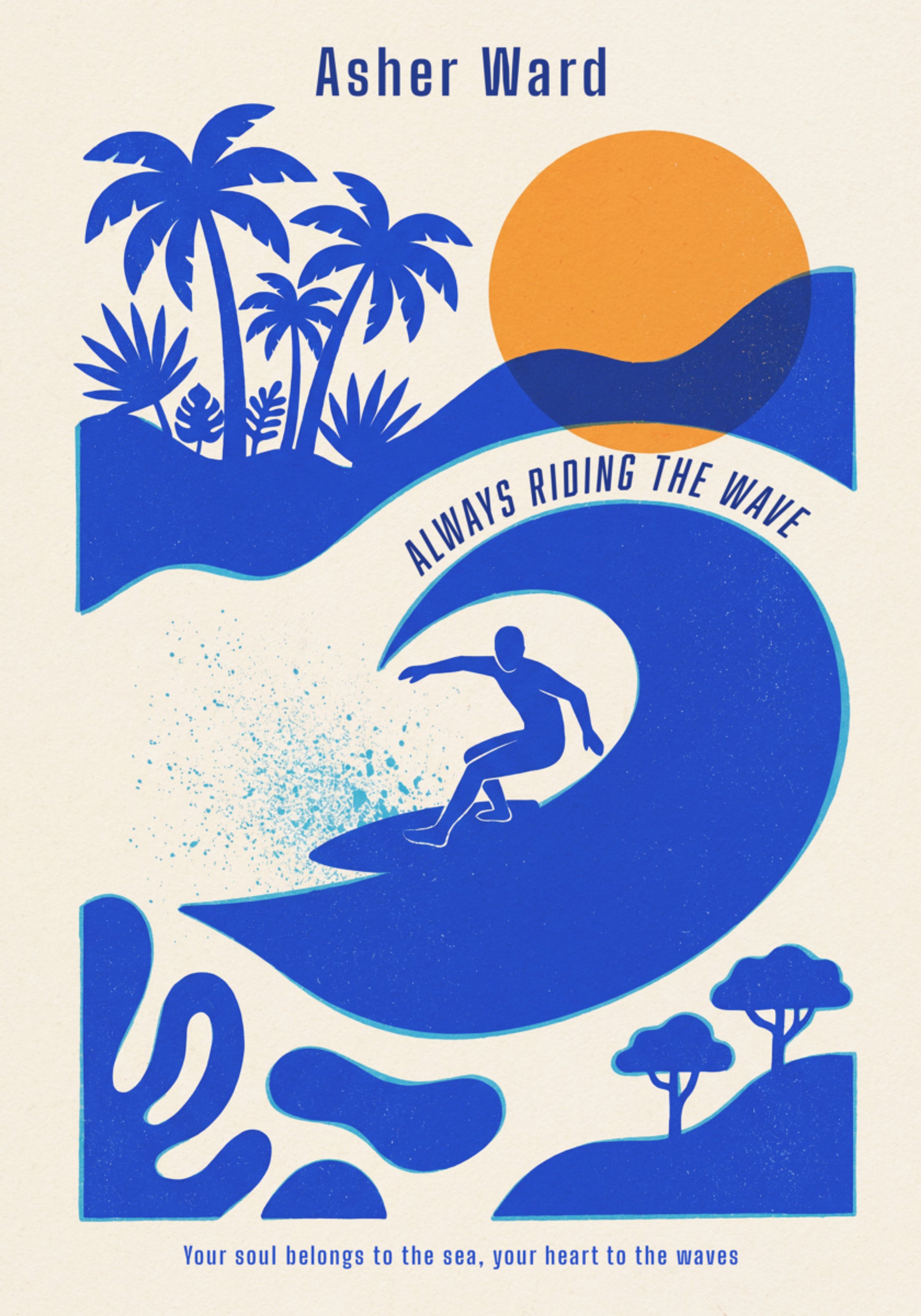Vague de surf impersonnelle aux vibrations tropicales
