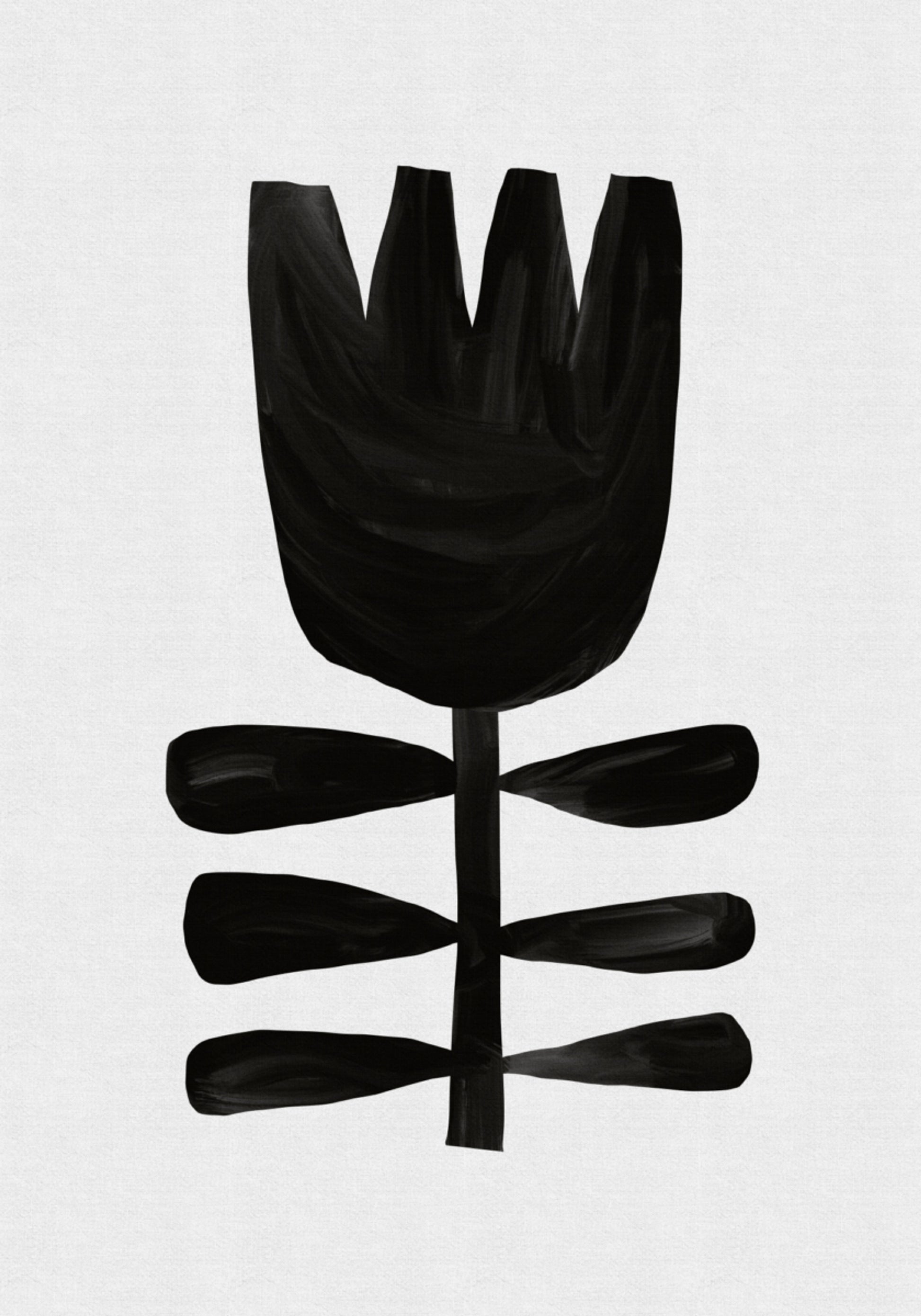 Fleur abstraite noire
