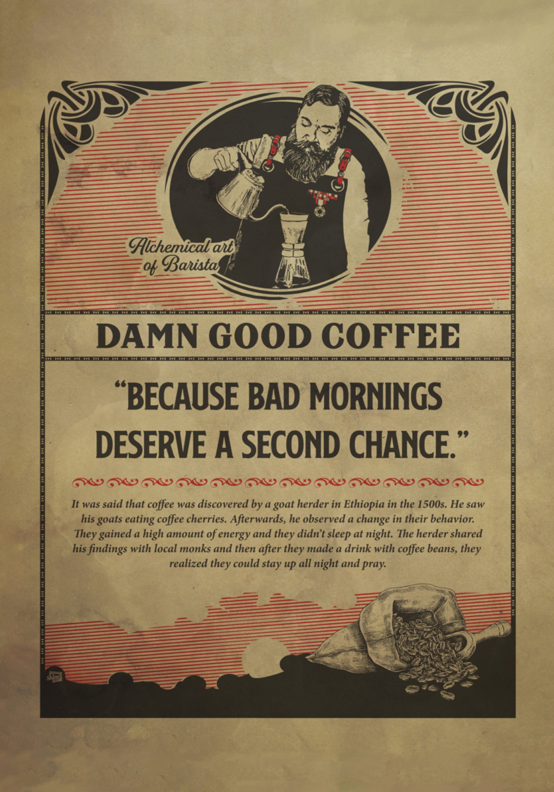 Merde bon art du café