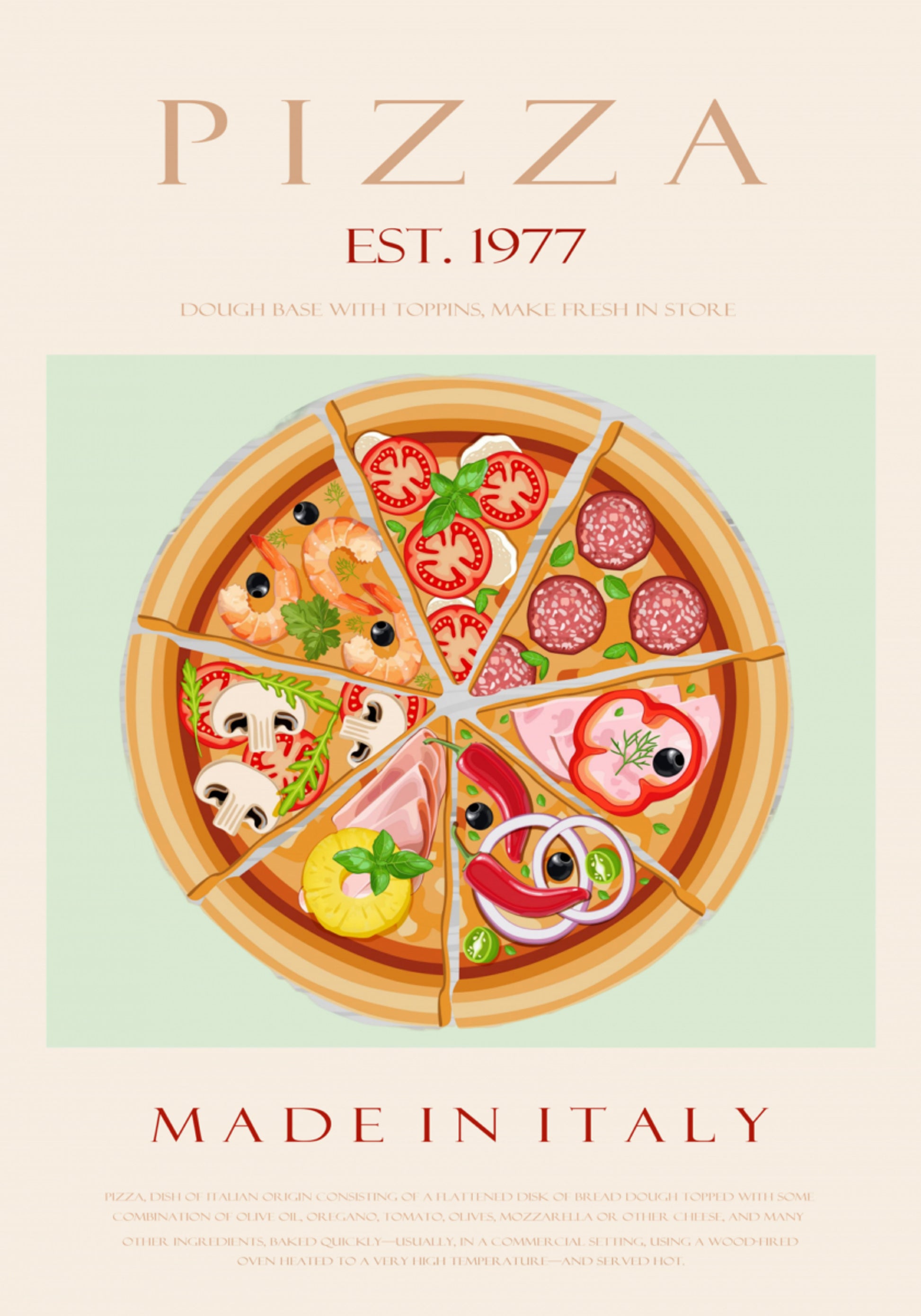 Variété de pizza italienne