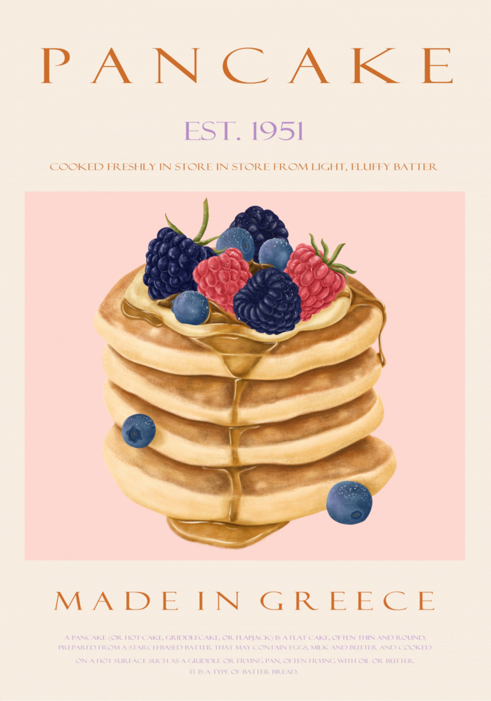 Crêpes aux baies empilées