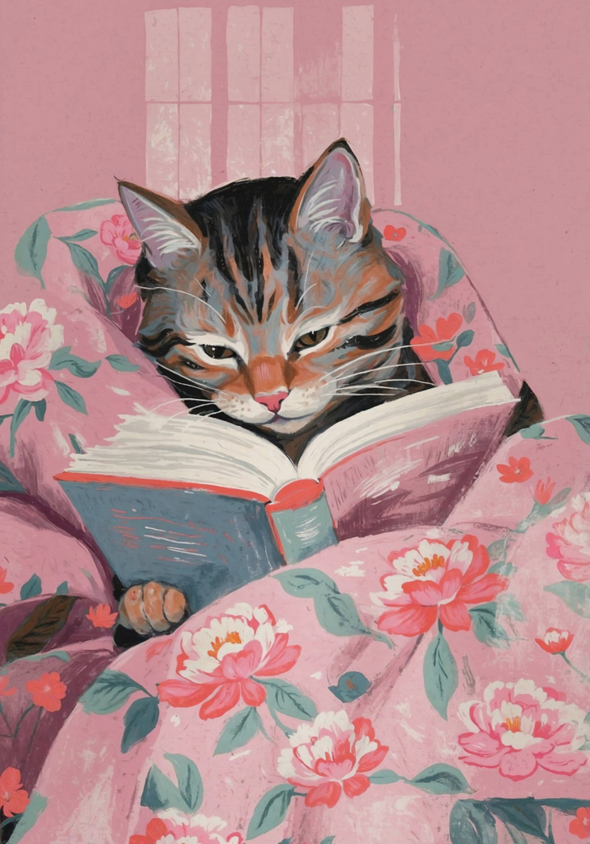 Lecture de chat confortable